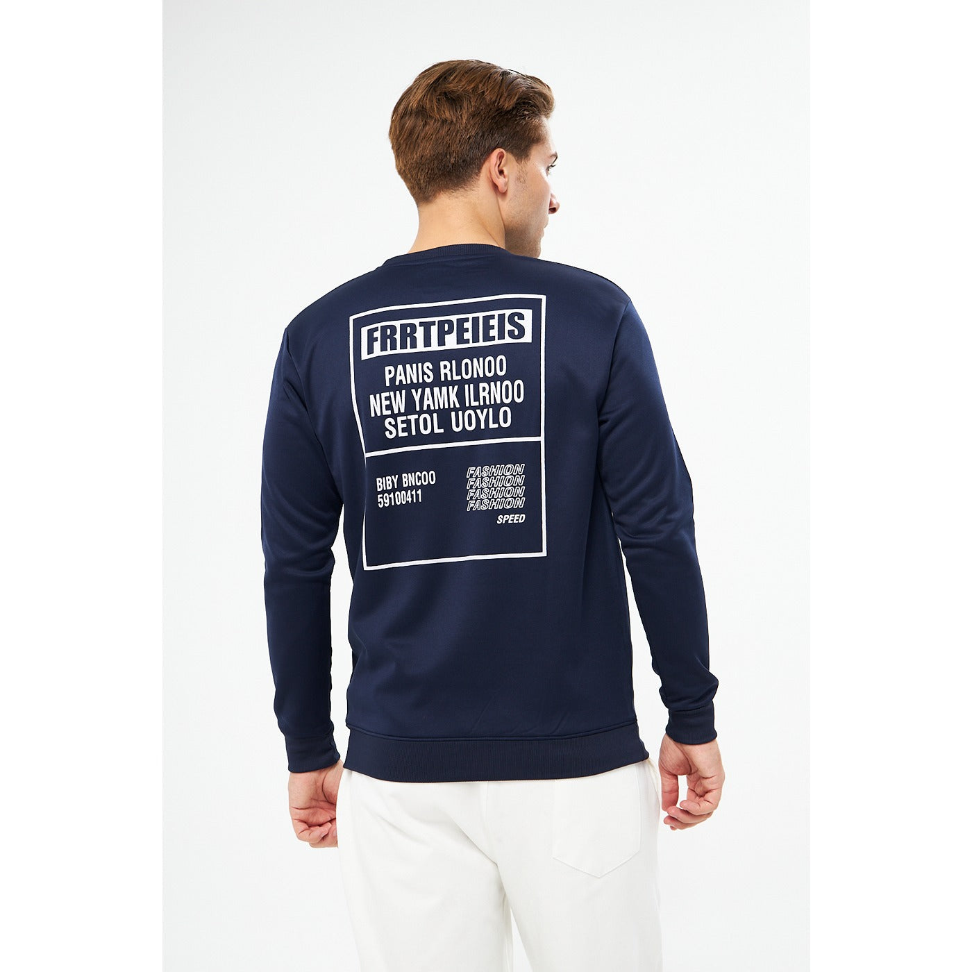 Navy Raw Patch Sweatshirt | Montivo Pakistan