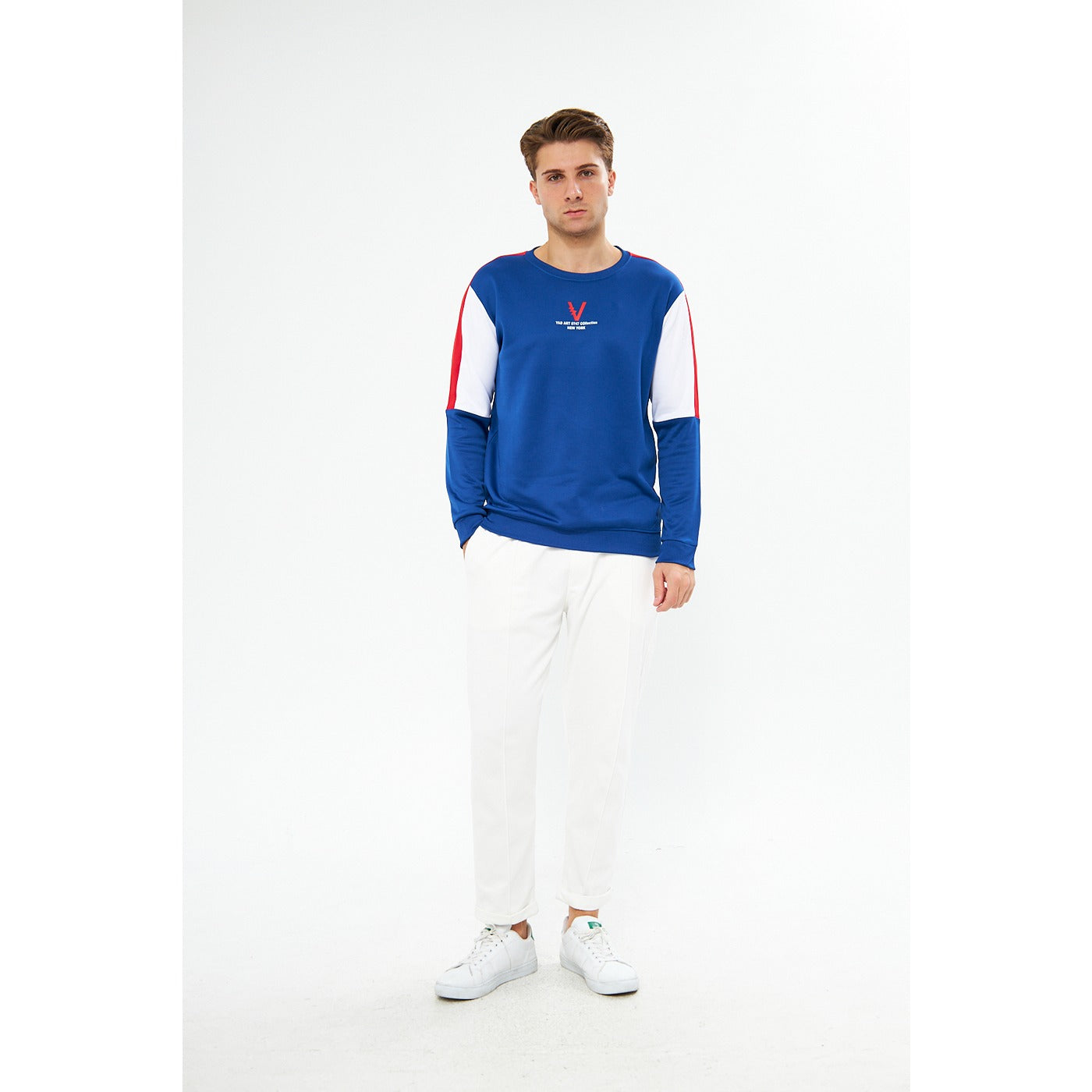 Blue Colourblock Sweatshirt | Montivo Pakistan