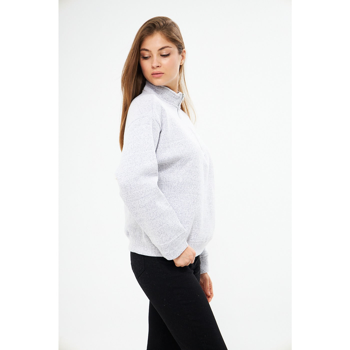 Light Grey Oversized Sweatshirt | Montivo Pakistan