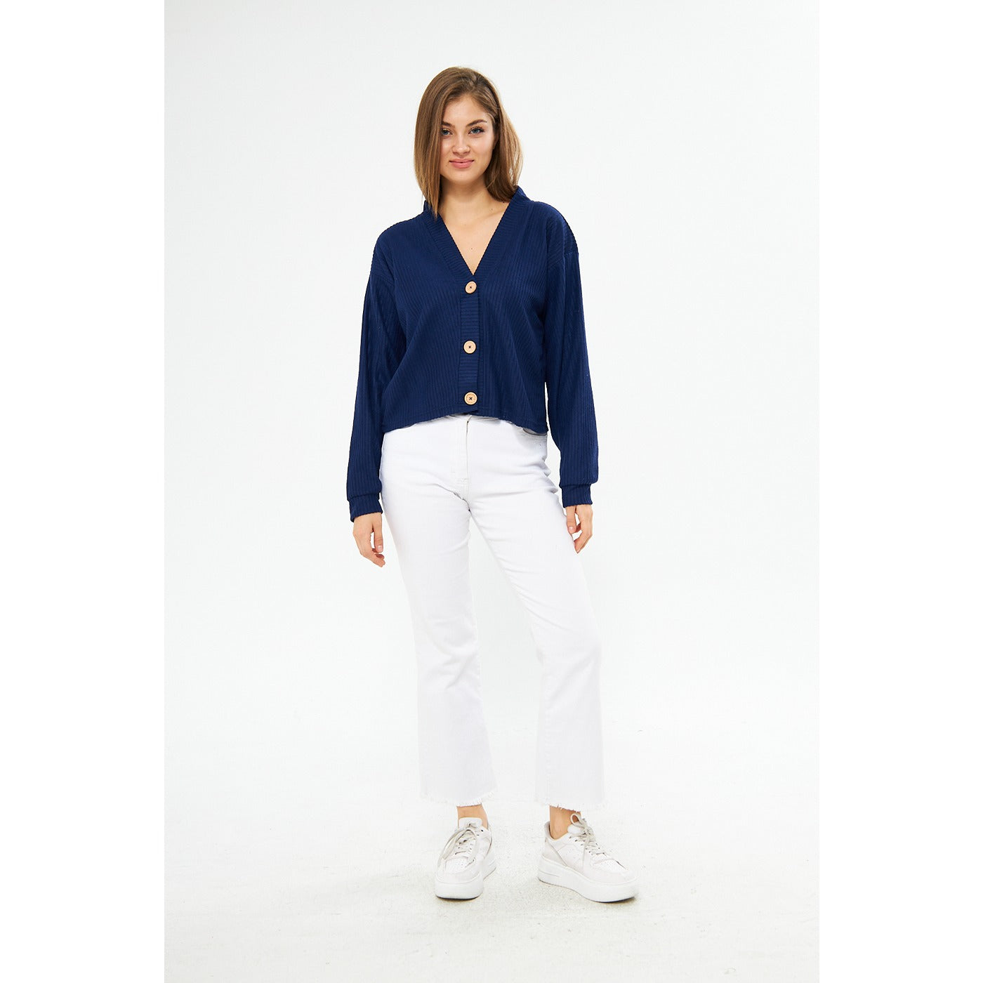 Blue Waffle Jacket Cardigan | Montivo Pakistan
