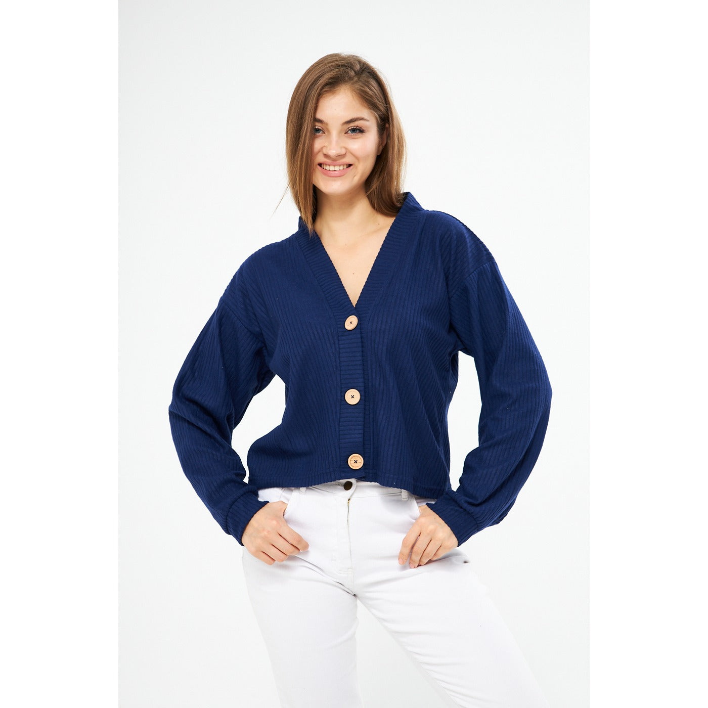 Blue Waffle Jacket Cardigan | Montivo Pakistan