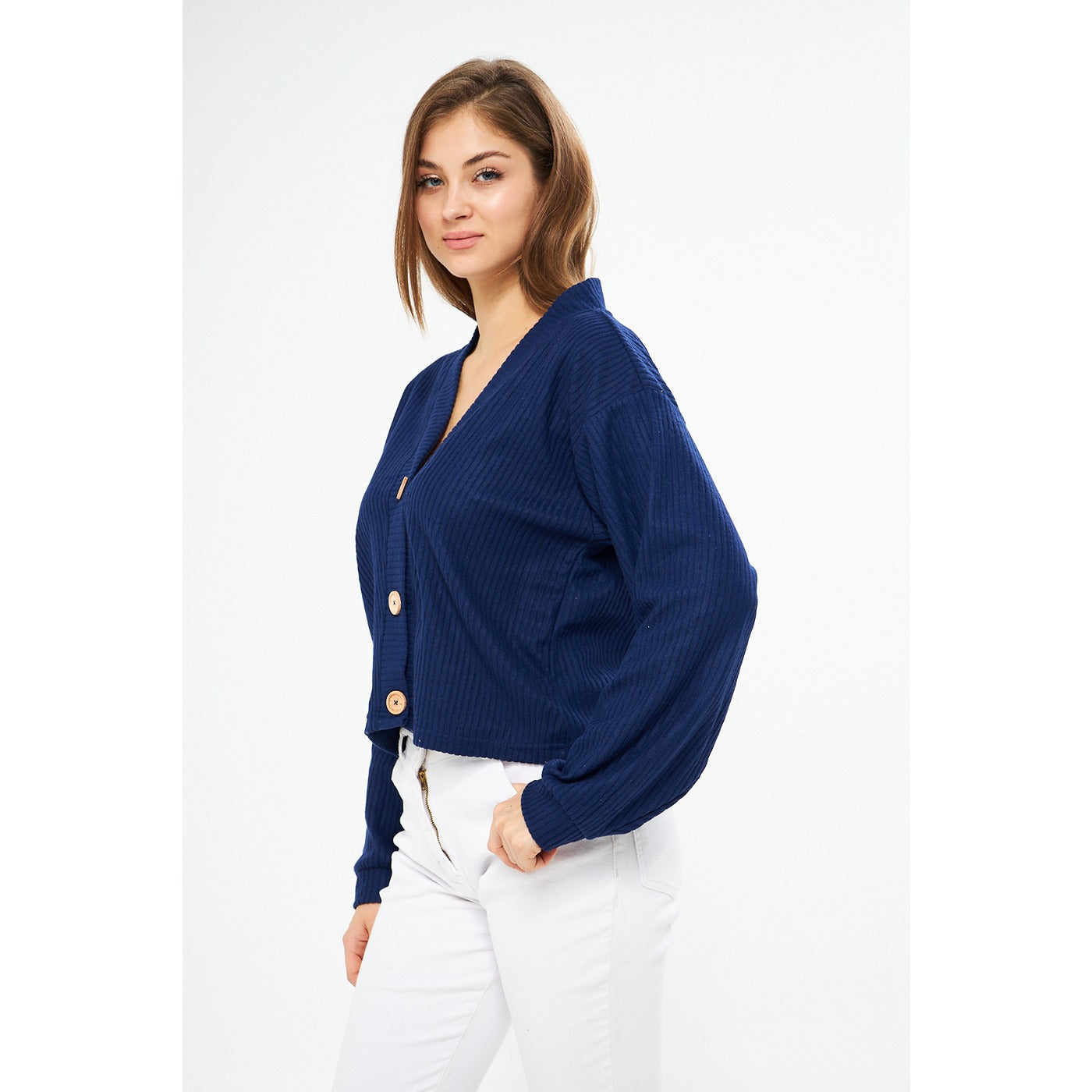 Blue Waffle Jacket Cardigan | Montivo Pakistan
