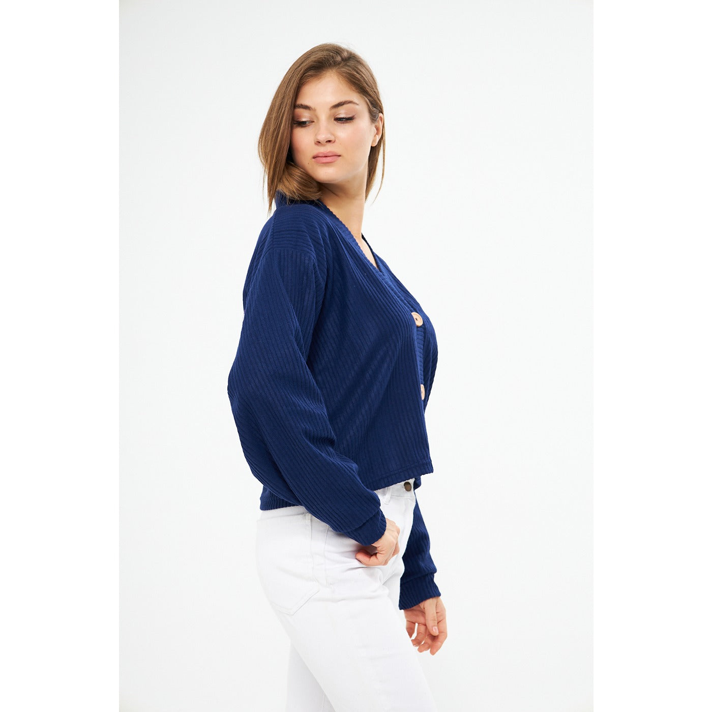 Blue Waffle Jacket Cardigan | Montivo Pakistan