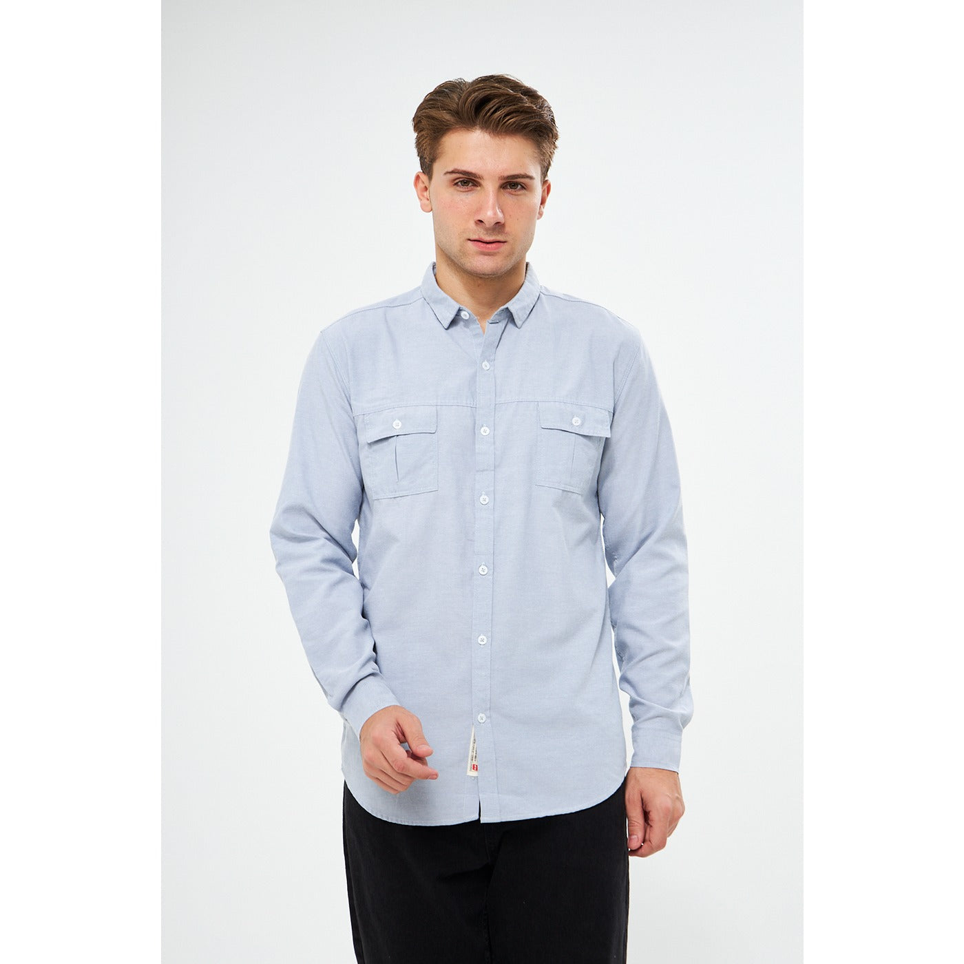 Light Blue Double Pocket Shirt | Montivo Pakistan