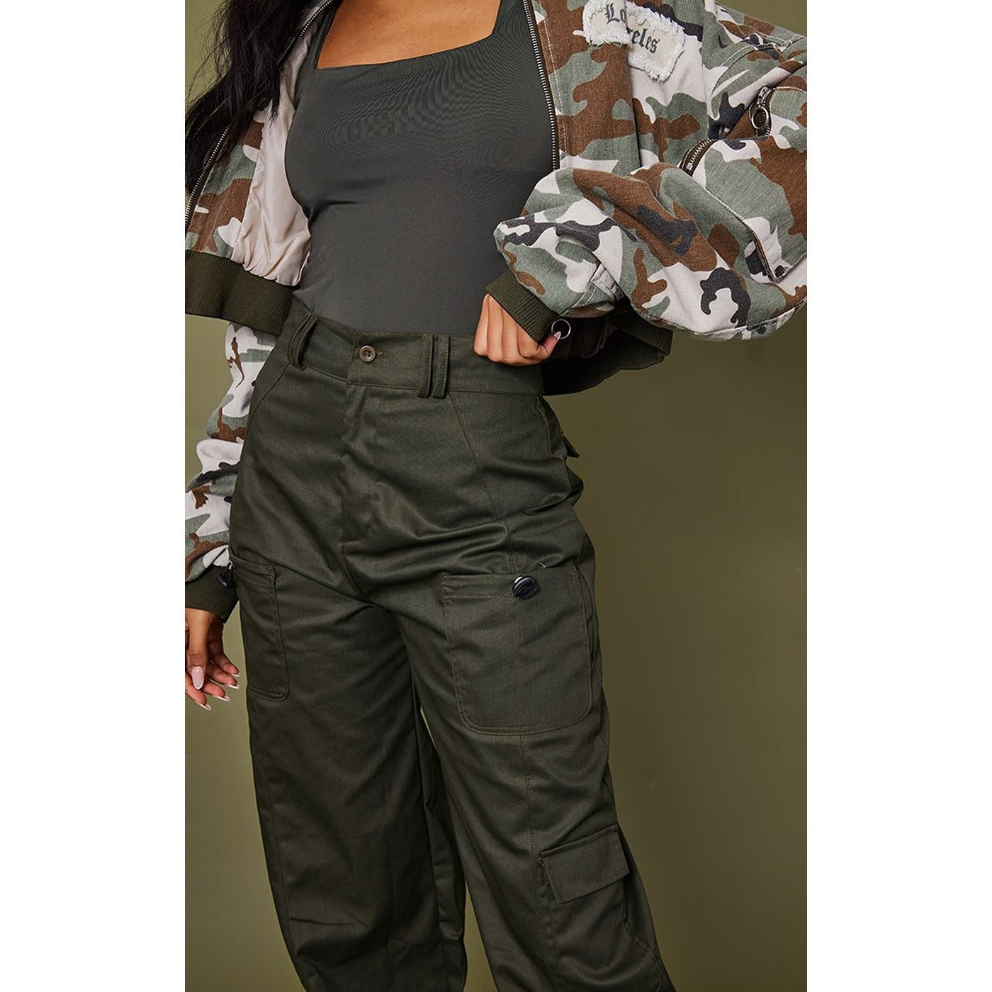 Khaki Cargo Pocket Trousers | Montivo Pakistan