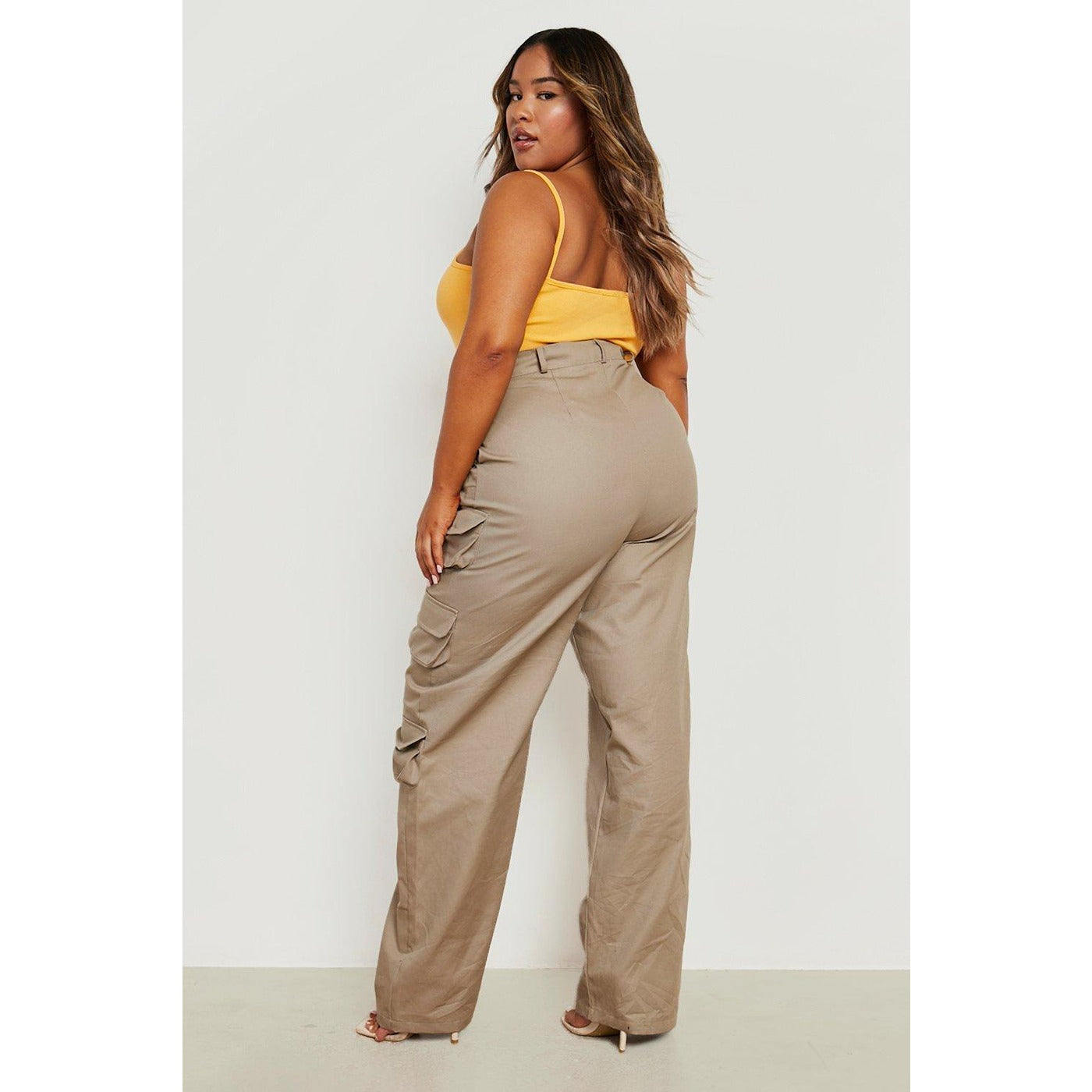 Beige Multi Pocket Straight Cargo Trousers | Montivo Pakistan