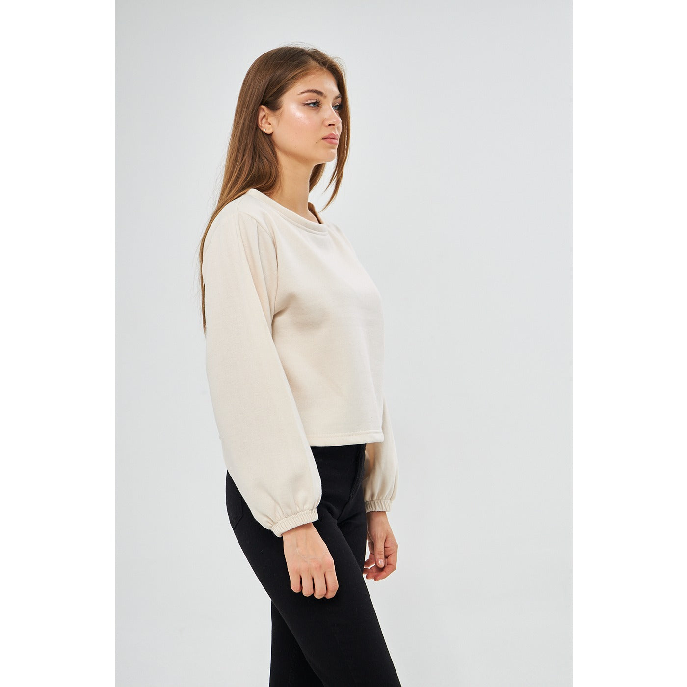 Offwhite Boatneck Oversized Sweatshirt | Montivo Pakistan