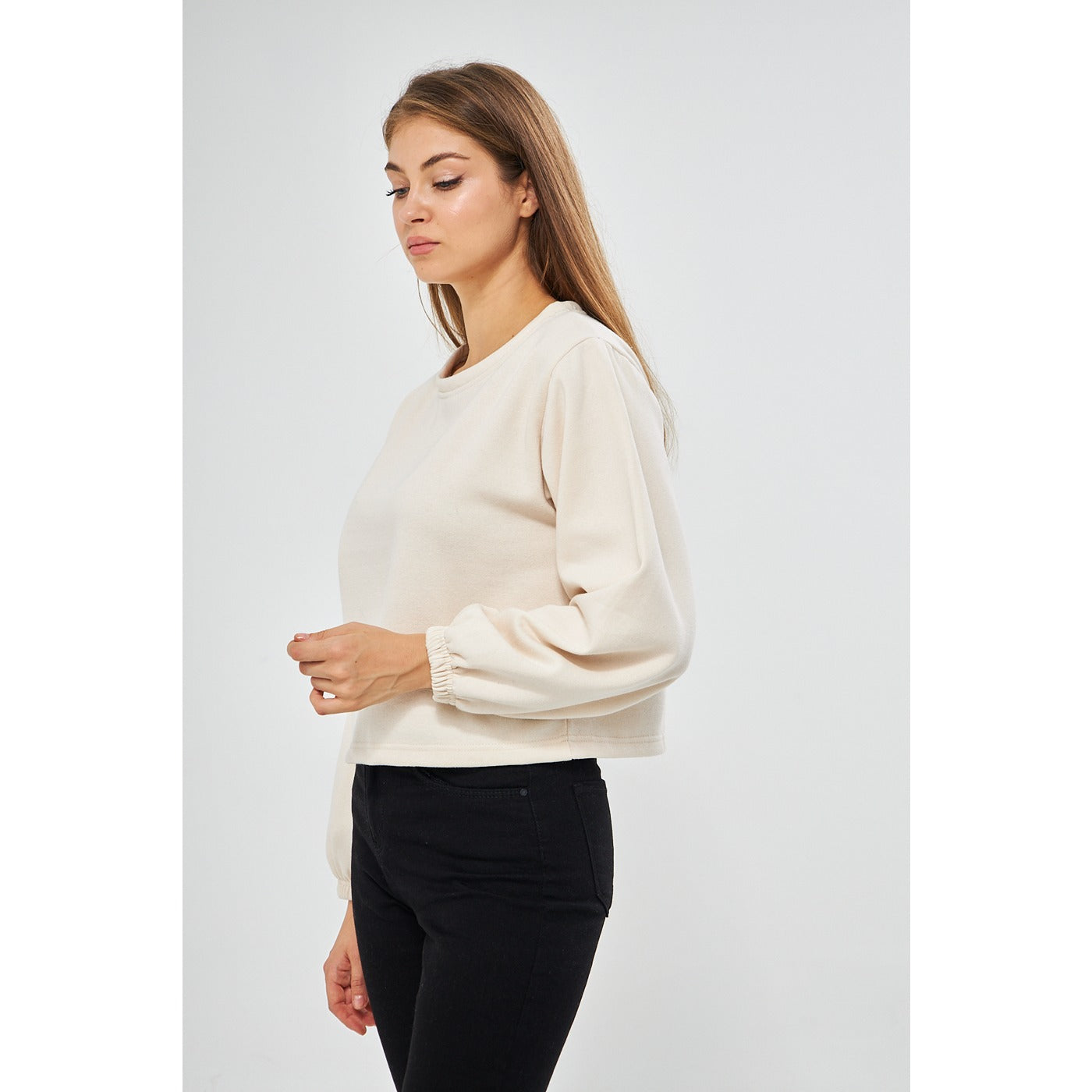 Offwhite Boatneck Oversized Sweatshirt | Montivo Pakistan