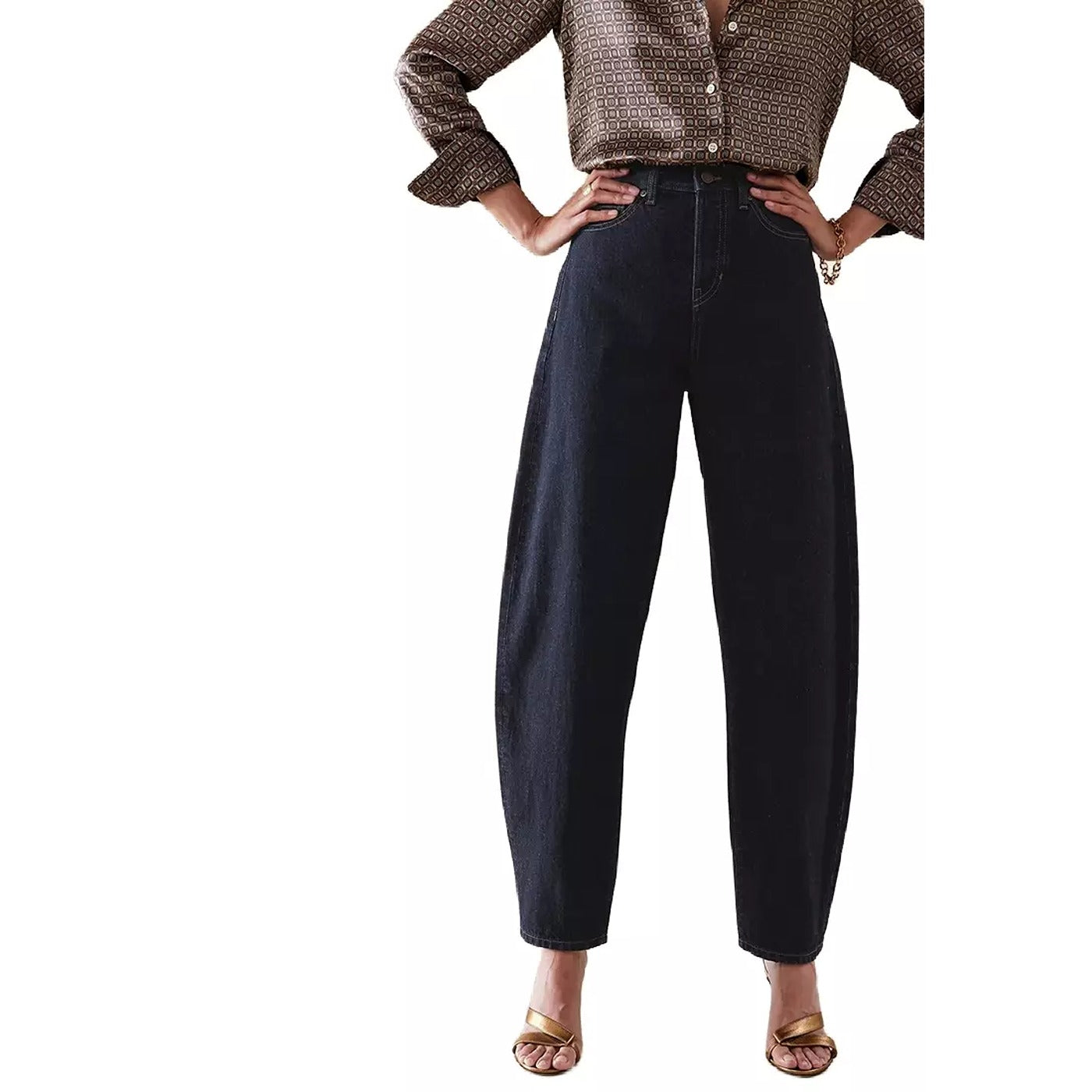 BR High Rise Barrel Jeans | Montivo Pakistan