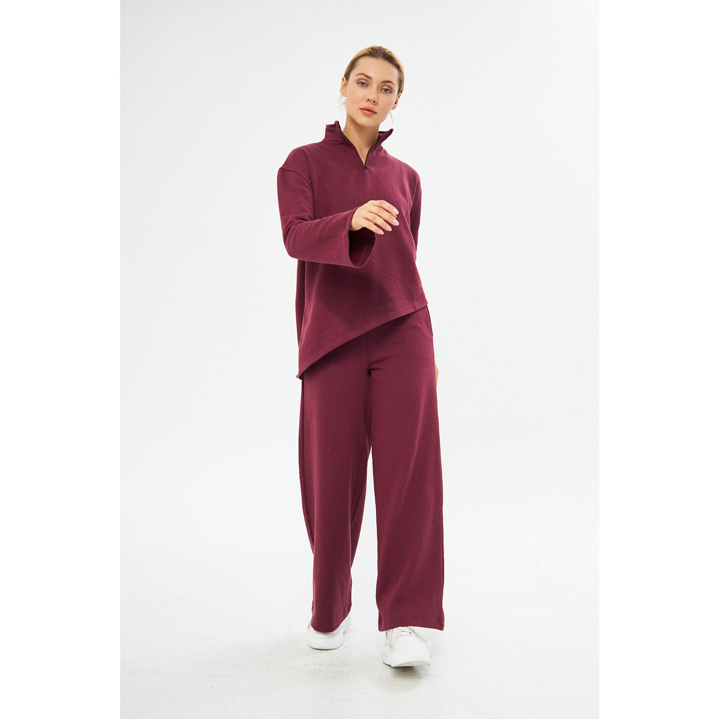 Burgundy Sweat Matching Set | Montivo Pakistan