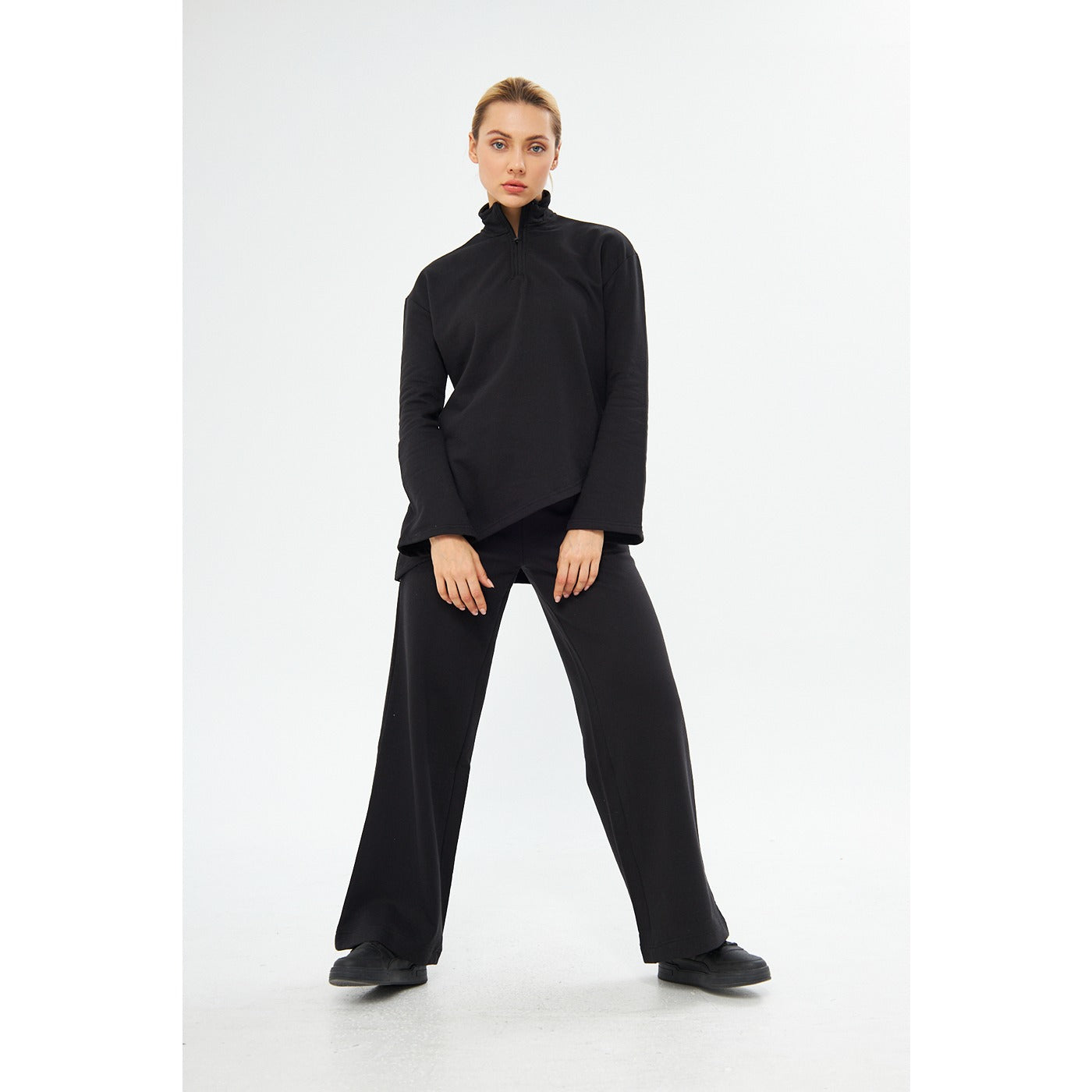 Black Solid Sweat Matching Set | Montivo Pakistan