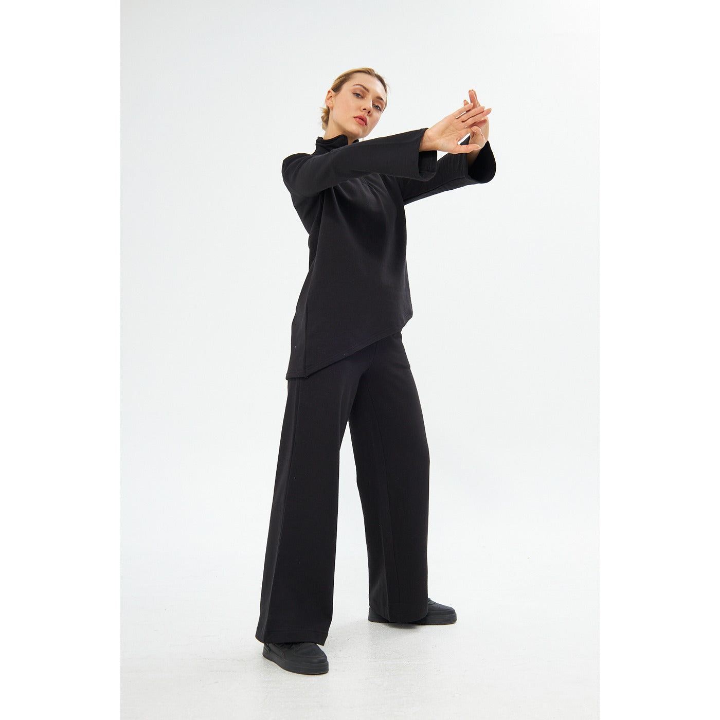 Black Solid Sweat Matching Set | Montivo Pakistan