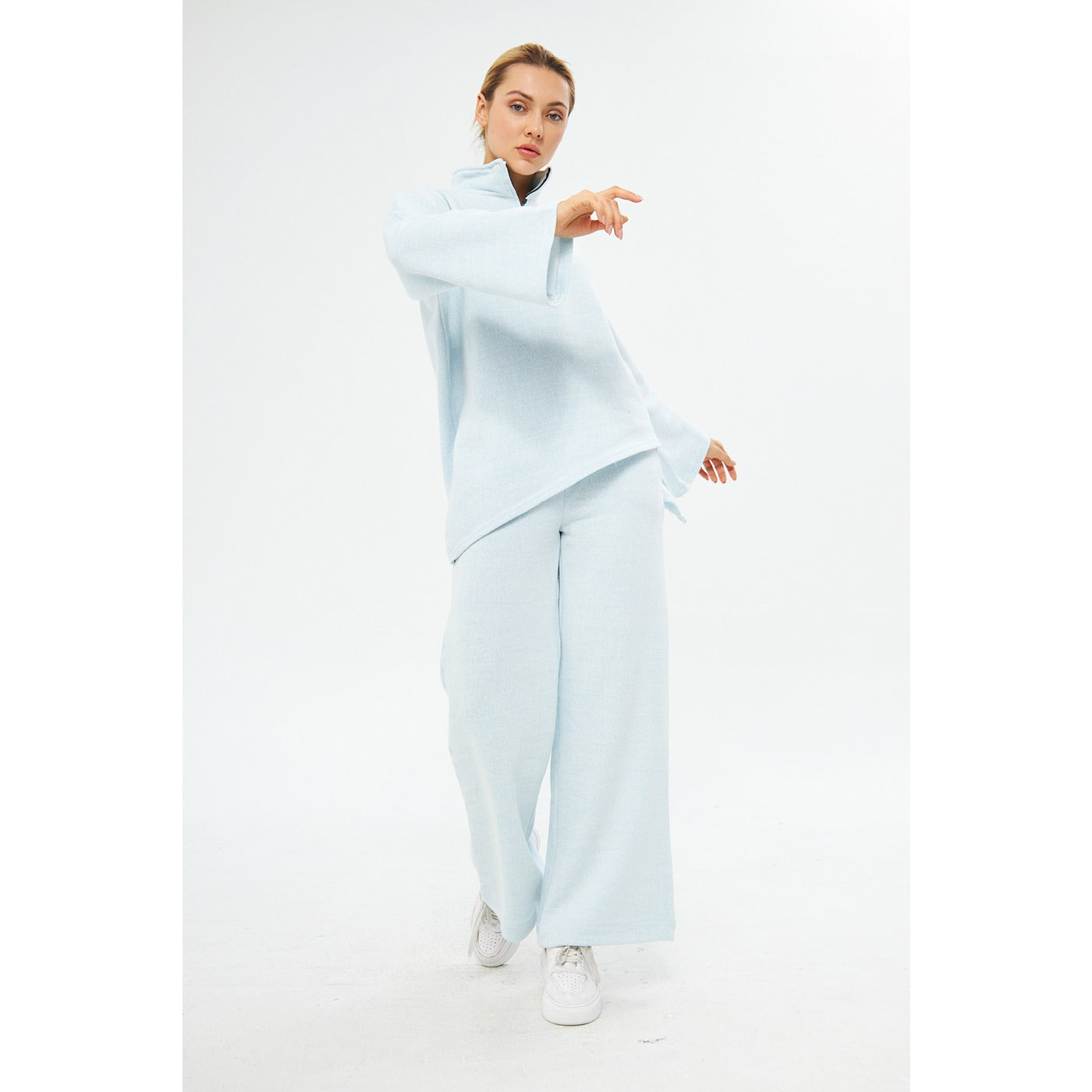 Sky Melange Sweat Matching Set | Montivo Pakistan