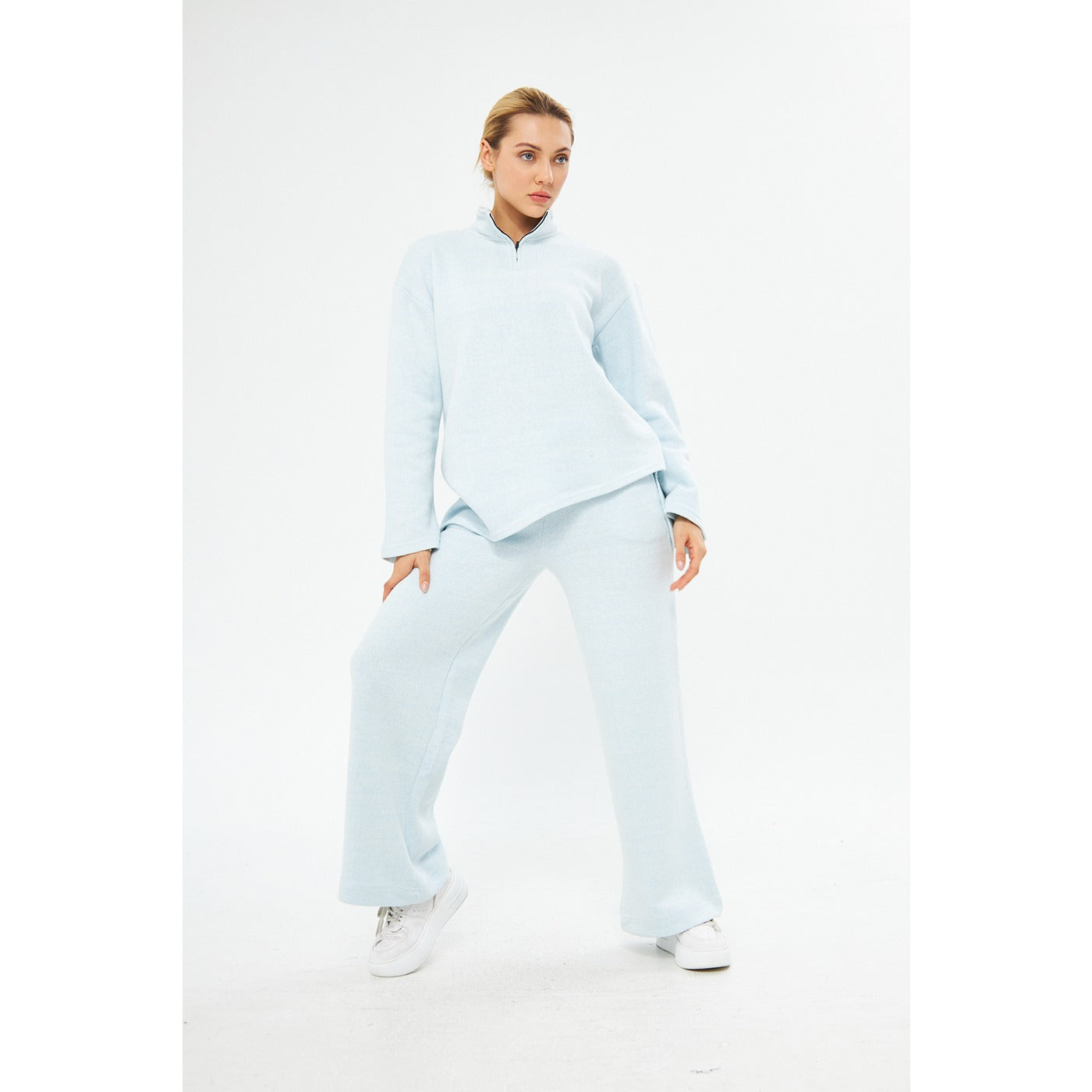 Sky Melange Sweat Matching Set | Montivo Pakistan