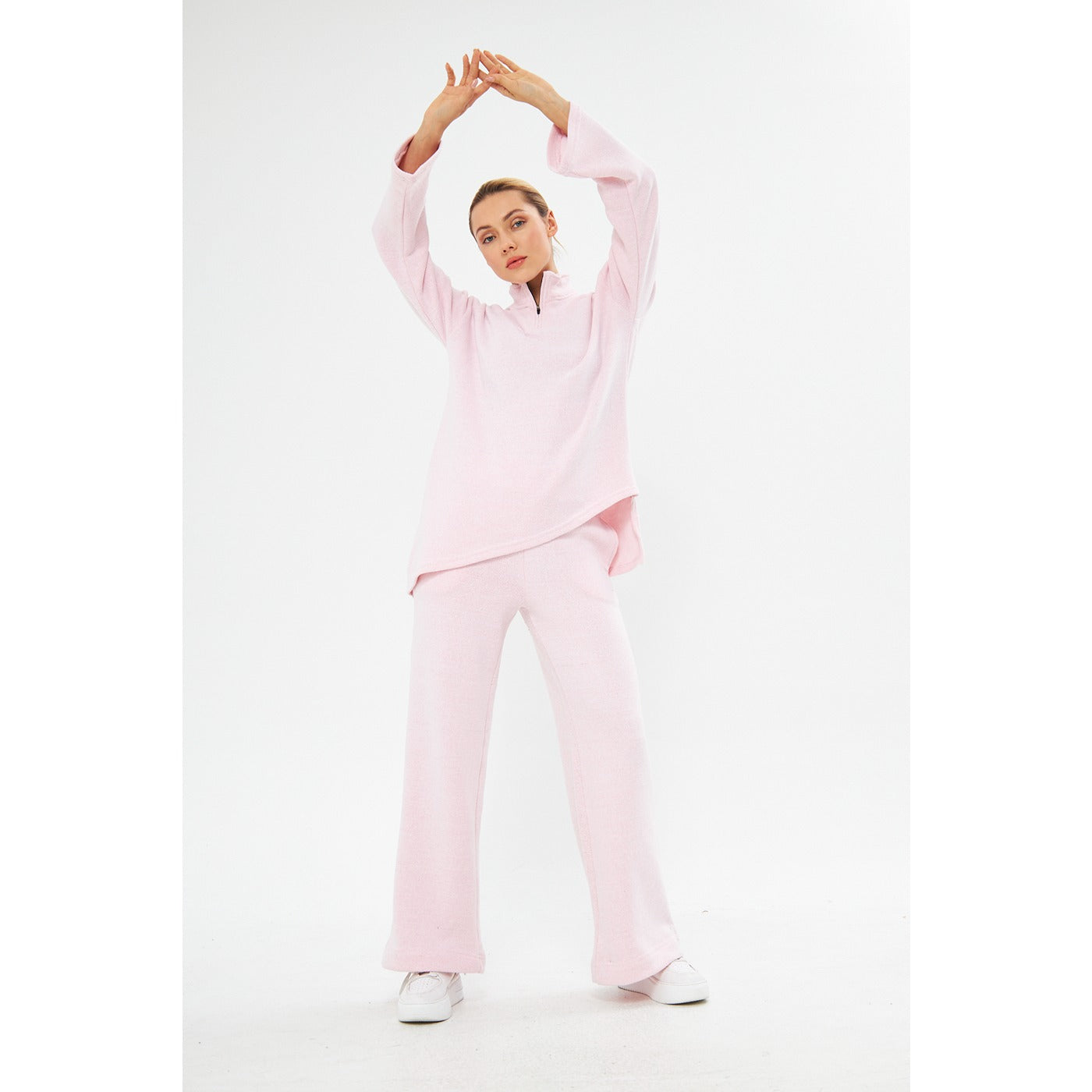 Pink Melange Sweat Matching Set | Montivo Pakistan