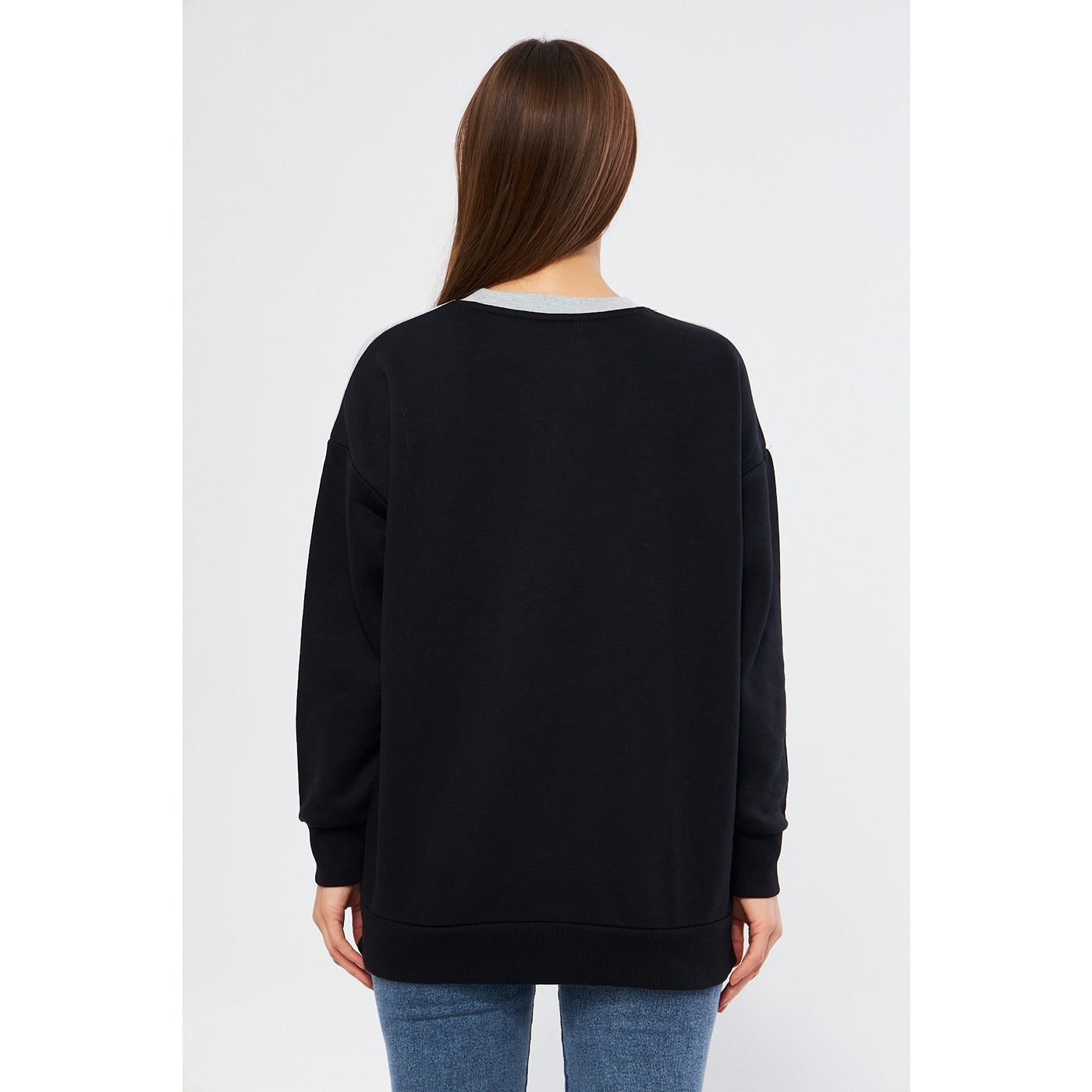 Two Tone Side Zipper Oversized Sweatshirt | Montivo Pakistan