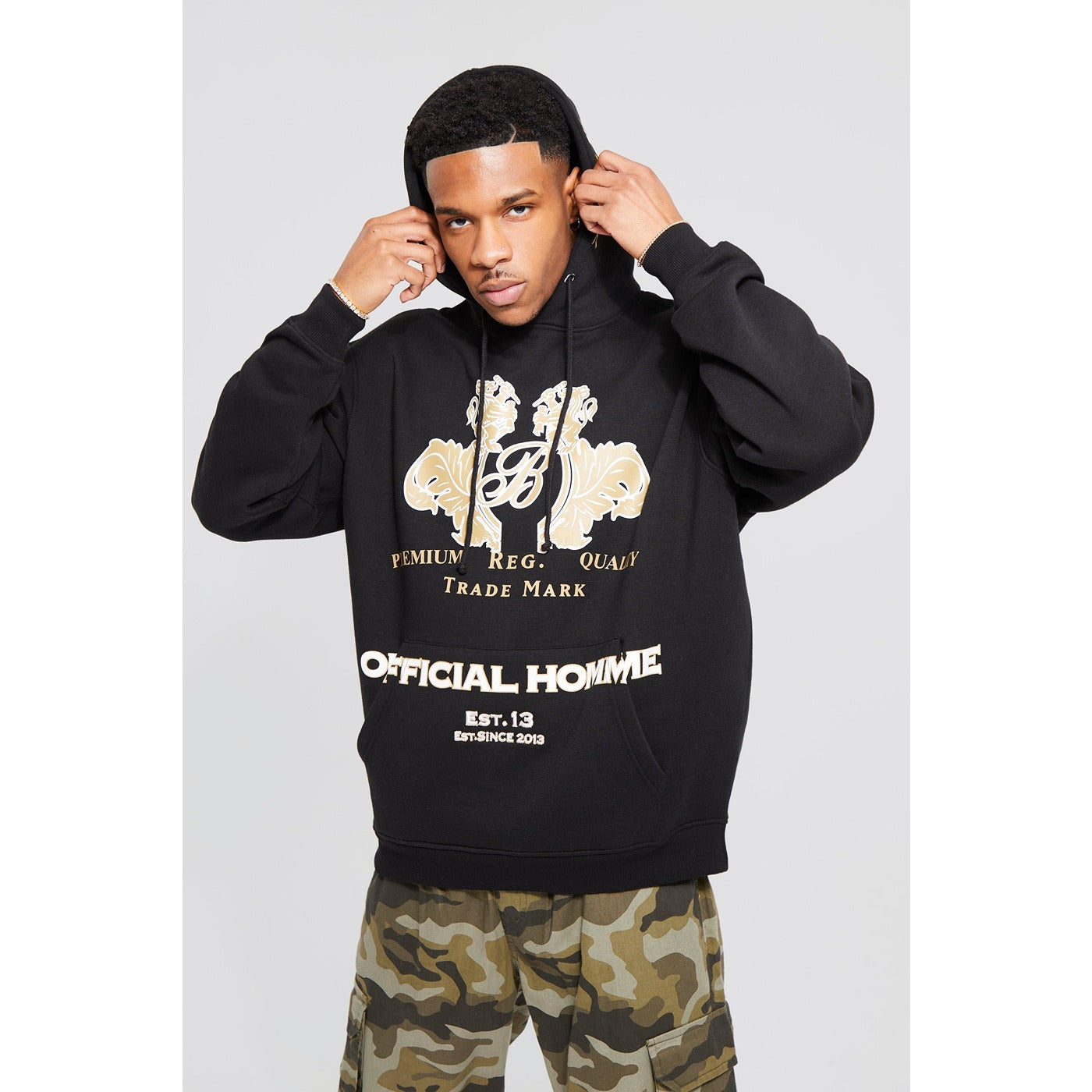 BM Oversized Official Embroidered Hoodie | Montivo Pakistan