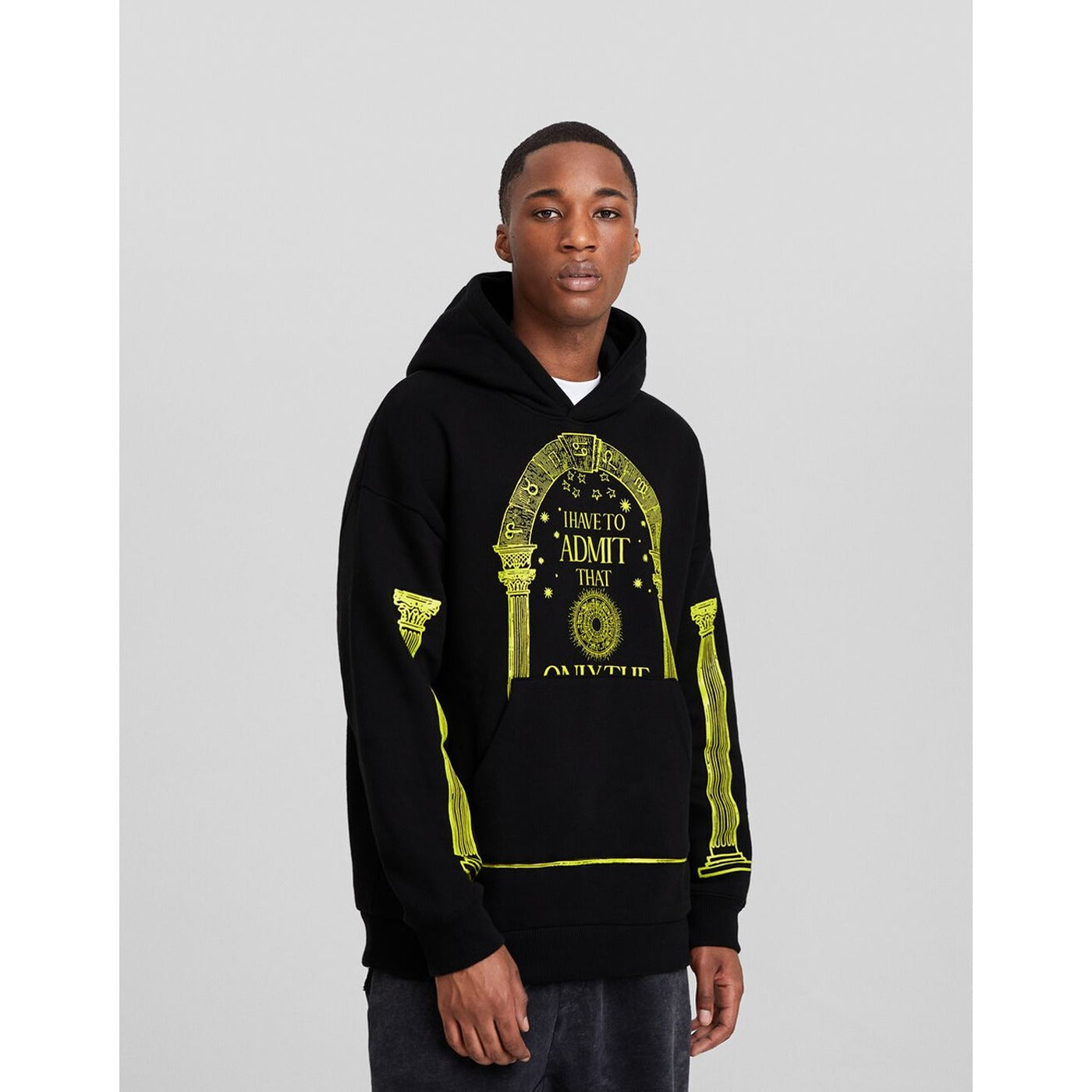 Black Oversized Printed Hoodie | Montivo Pakistan