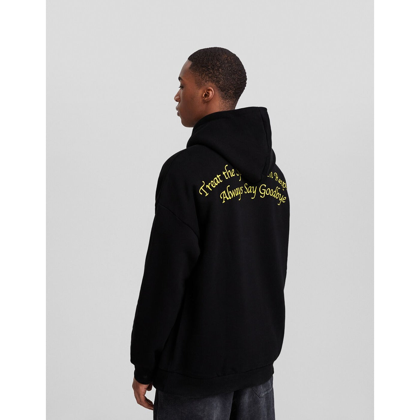 Black Oversized Printed Hoodie | Montivo Pakistan