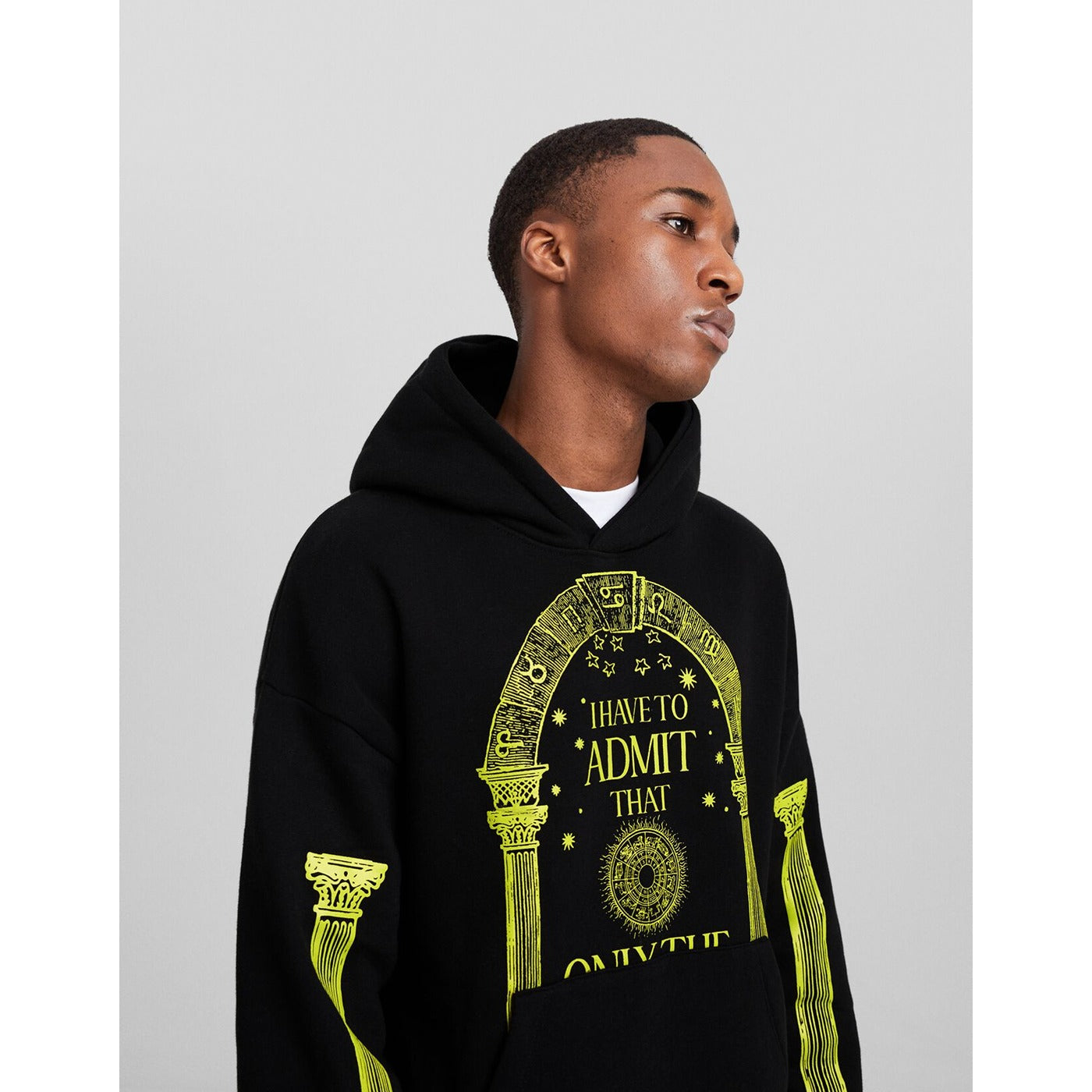 Black Oversized Printed Hoodie | Montivo Pakistan