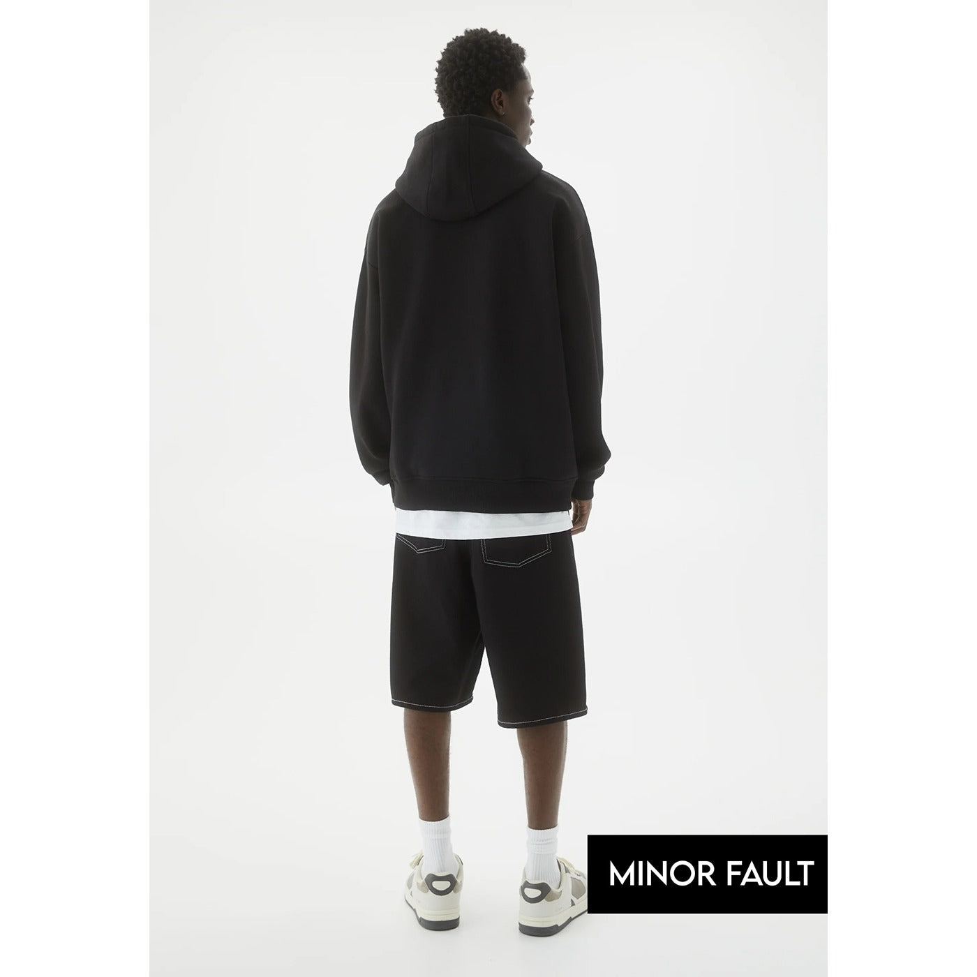 (Minor Fault) Black STWD Embroidered Hoodie | Montivo Pakistan