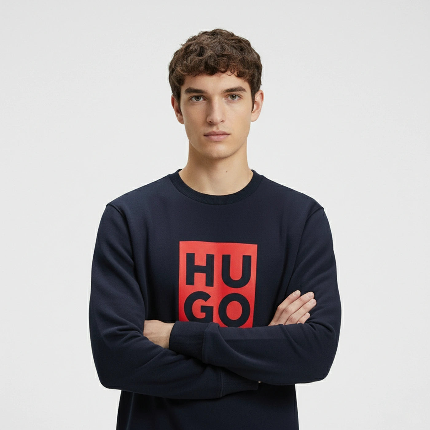 HB Navy Square Logo Sweatshirt | Montivo Pakistan