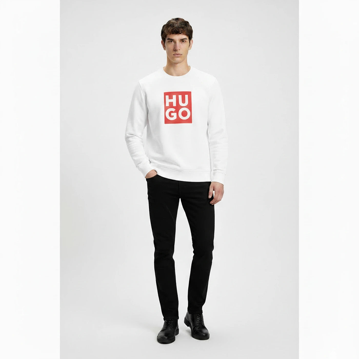 HB White Square Logo Sweatshirt | Montivo Pakistan