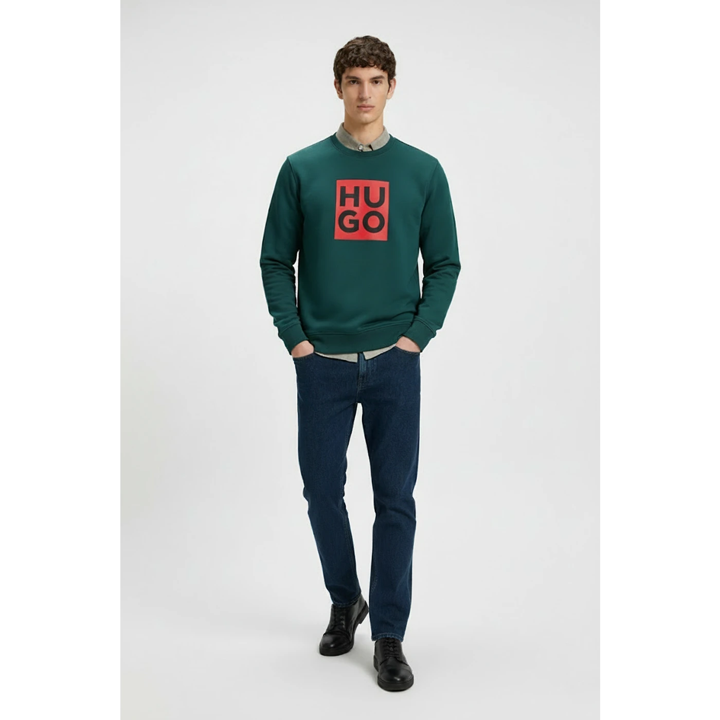 HB Green Square Logo Sweatshirt | Montivo Pakistan