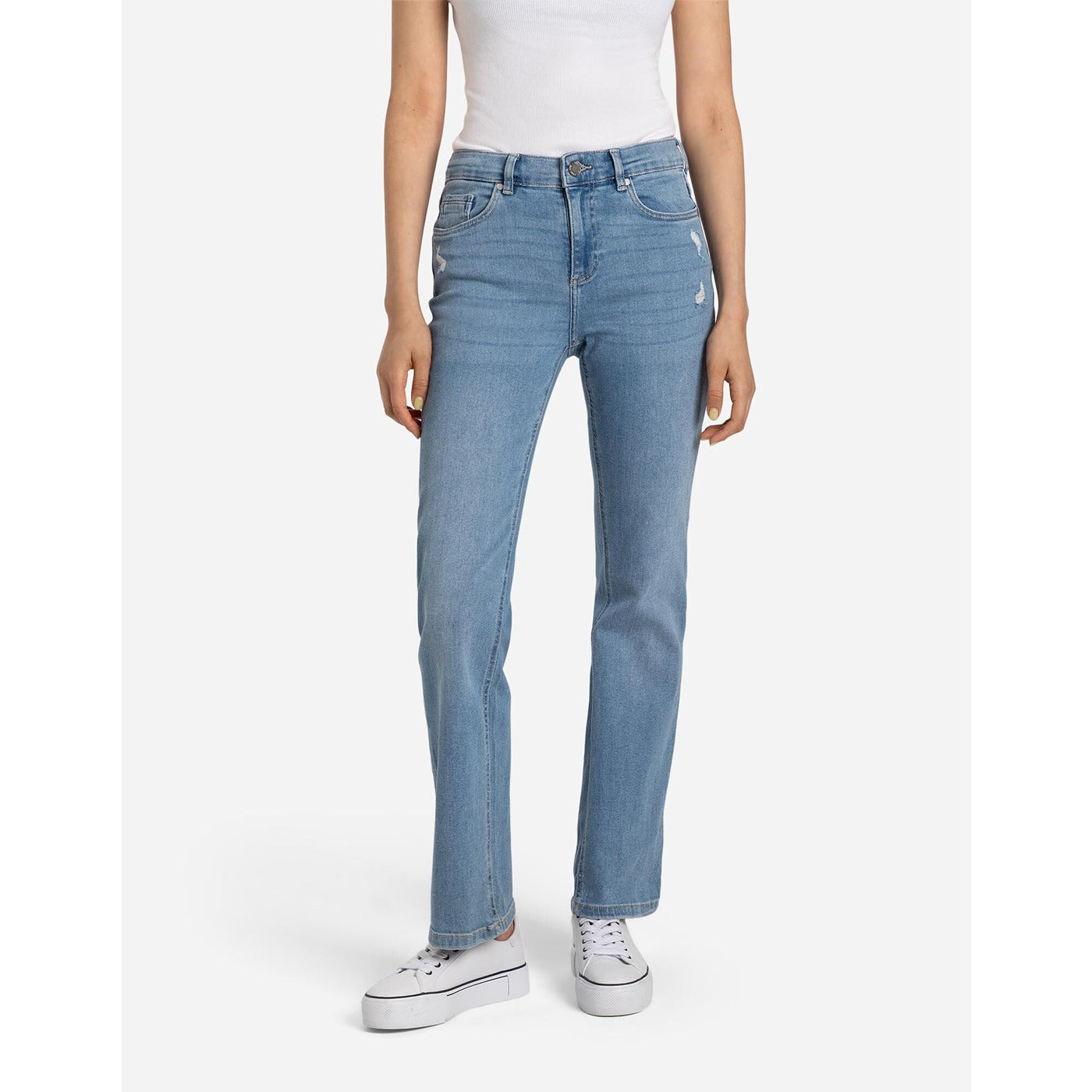 PG1 Light Blue Boot-Cut Jeans | Montivo Pakistan