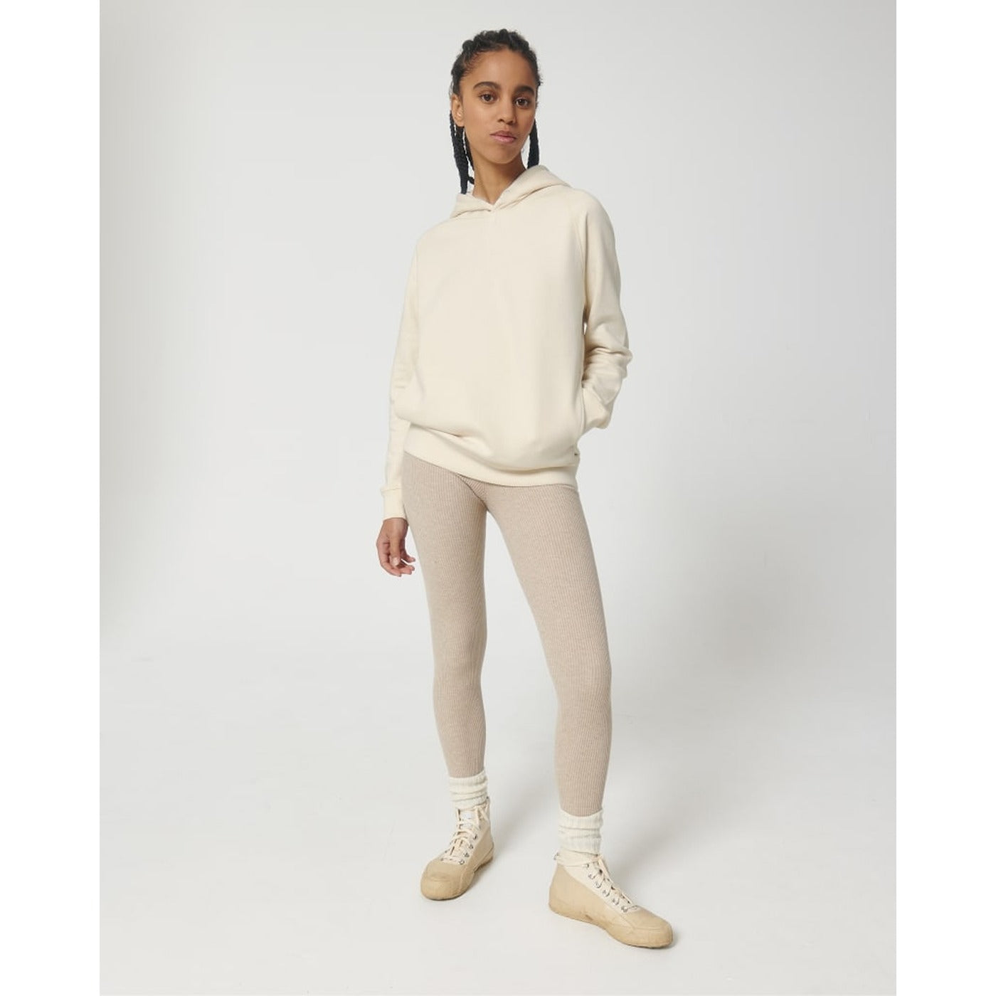 Beige Side Pocket Oversized Hoodie | Montivo Pakistan