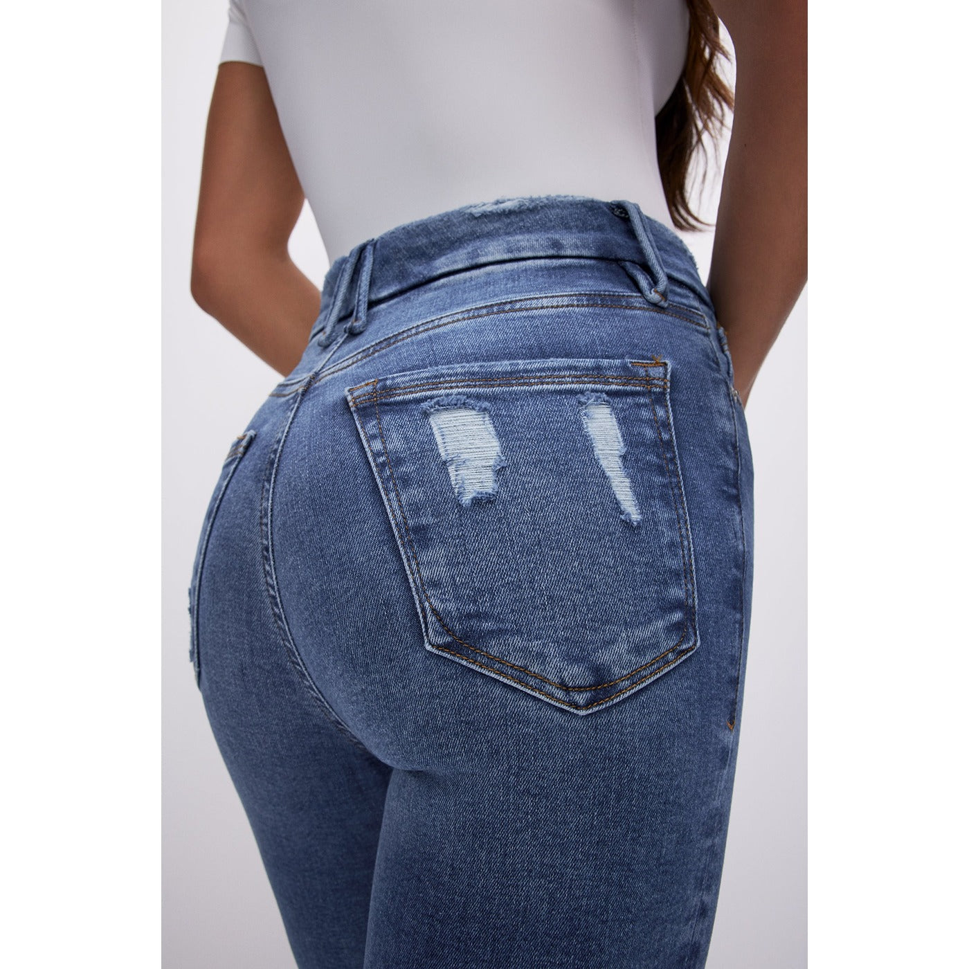 GA Blue Skinny Ripped Jeans | Montivo Pakistan