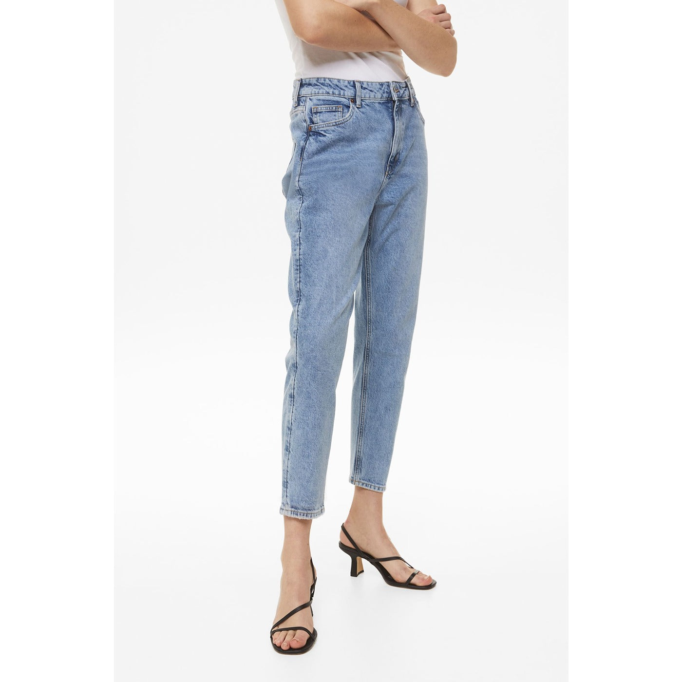 Blue Mom High Ankle Jeans | Montivo Pakistan