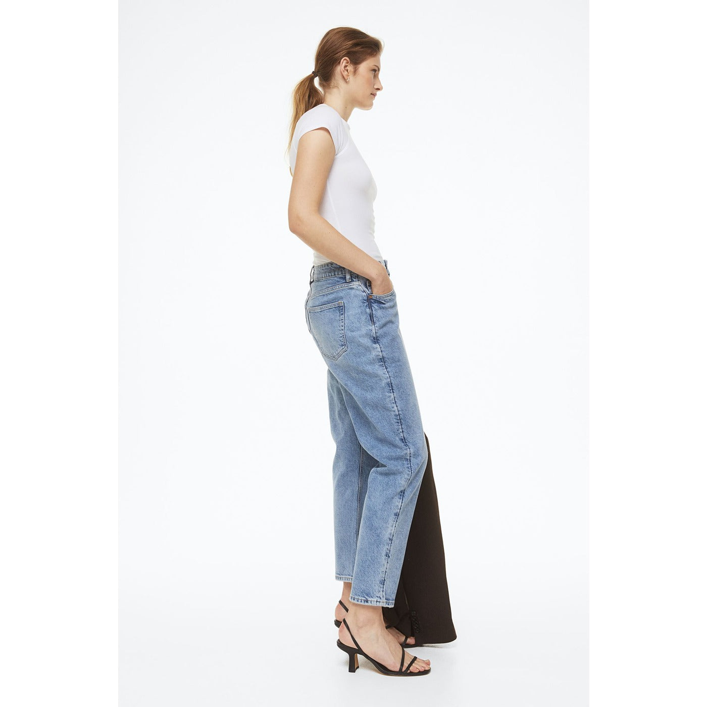 Blue Mom High Ankle Jeans | Montivo Pakistan