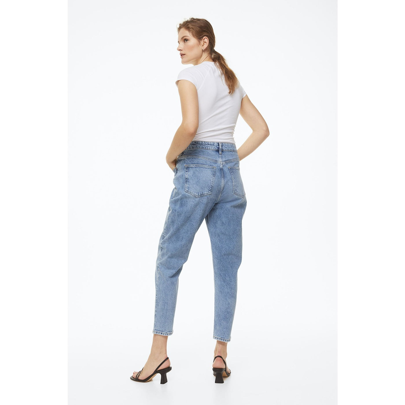 Blue Mom High Ankle Jeans | Montivo Pakistan