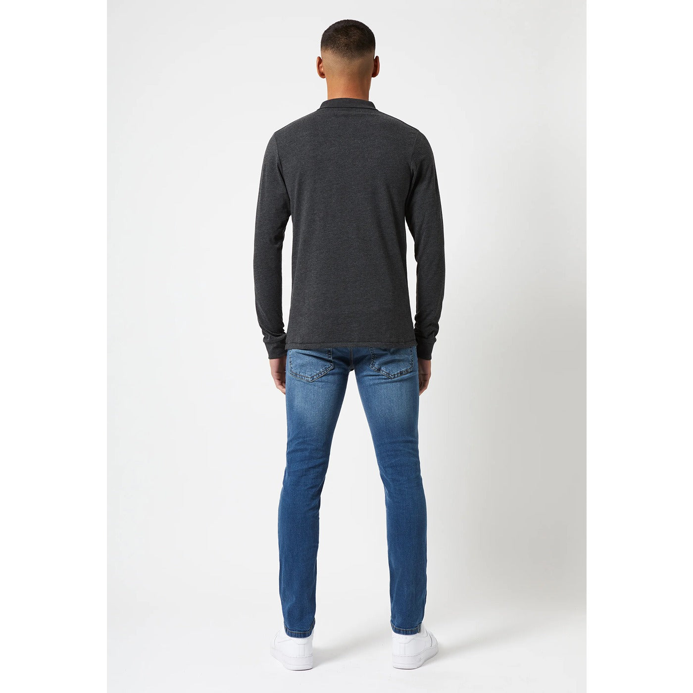 Charcoal Full Sleeves Polo | Montivo Pakistan