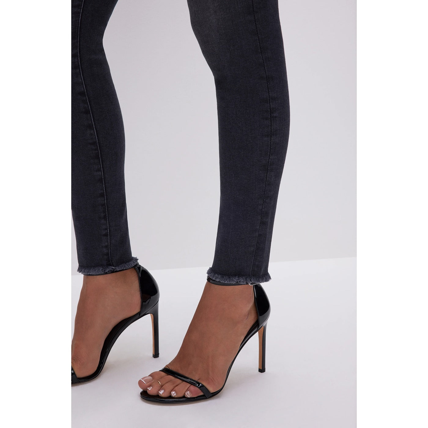 GA Black Skinny Fit Raw Hem Jeans | Montivo Pakistan