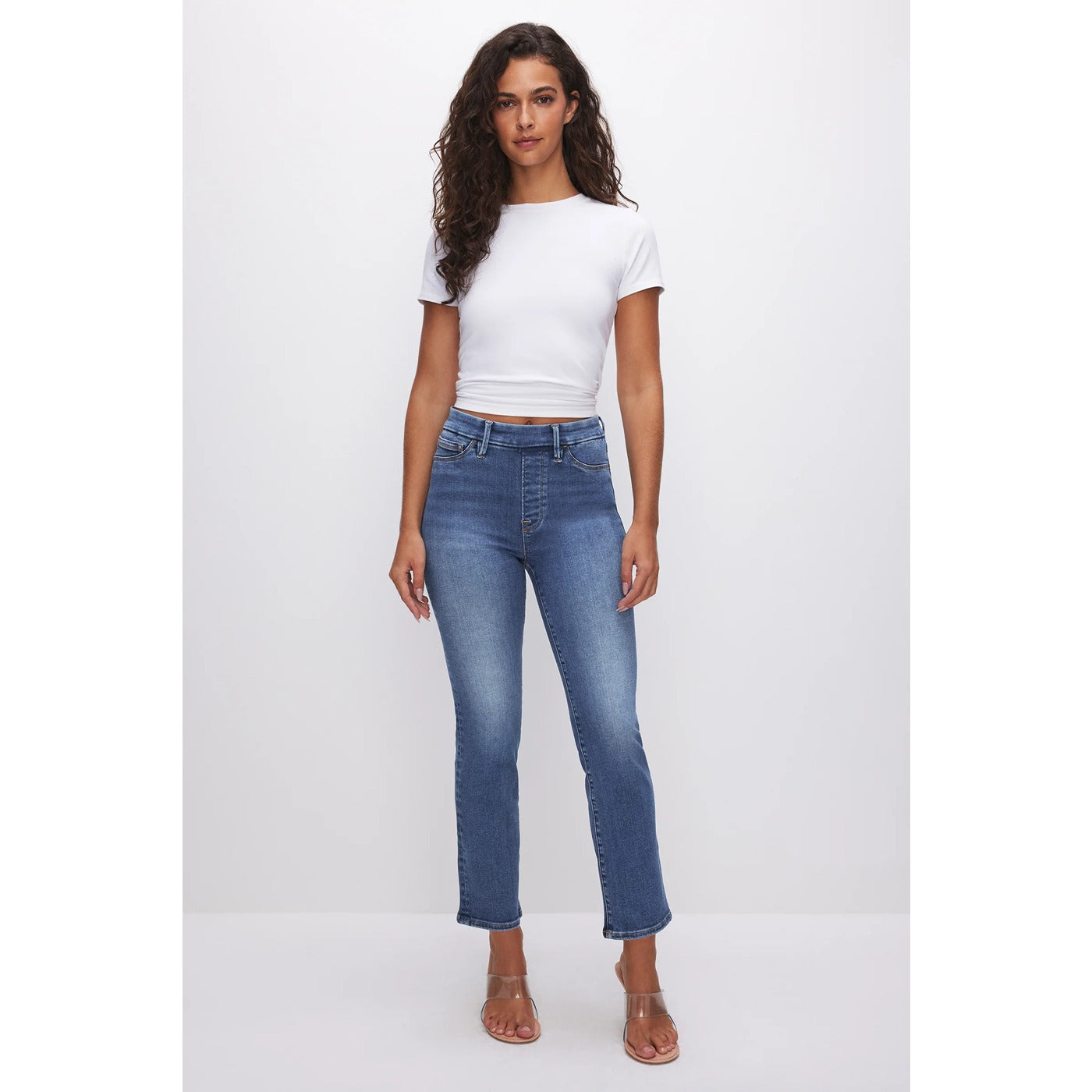 GA Power Stretch Mid Blue Straight Jeans | Montivo Pakistan