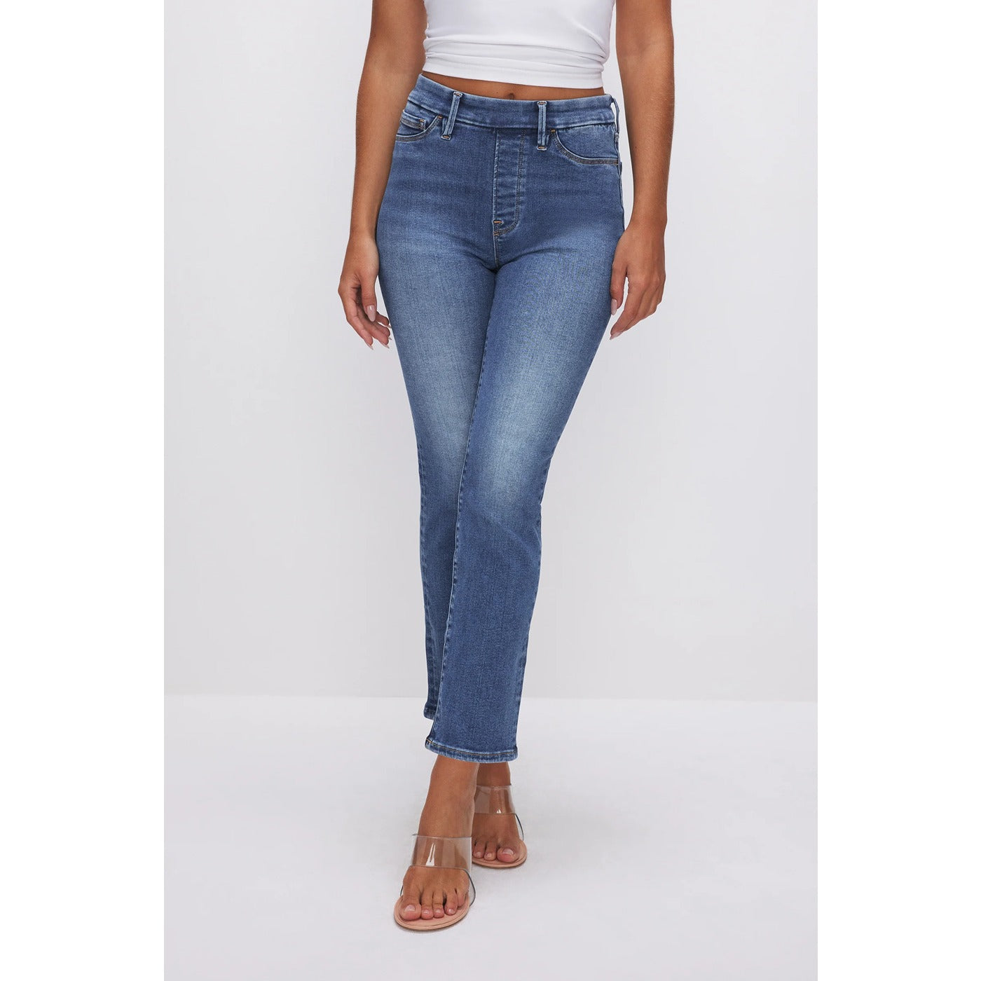 GA Power Stretch Mid Blue Straight Jeans | Montivo Pakistan