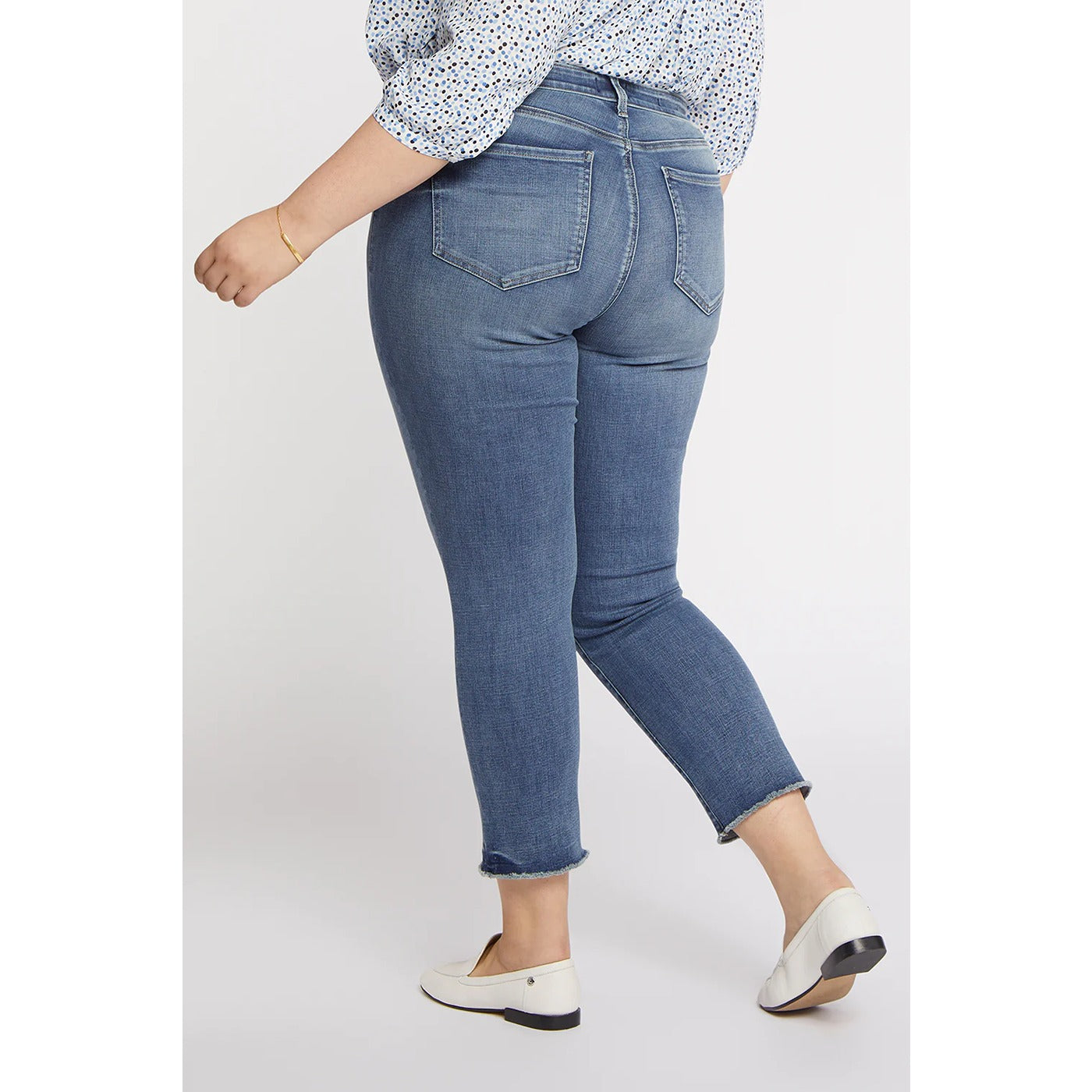 Mid Blue Slim Frayed Hem Jeans | Montivo Pakistan