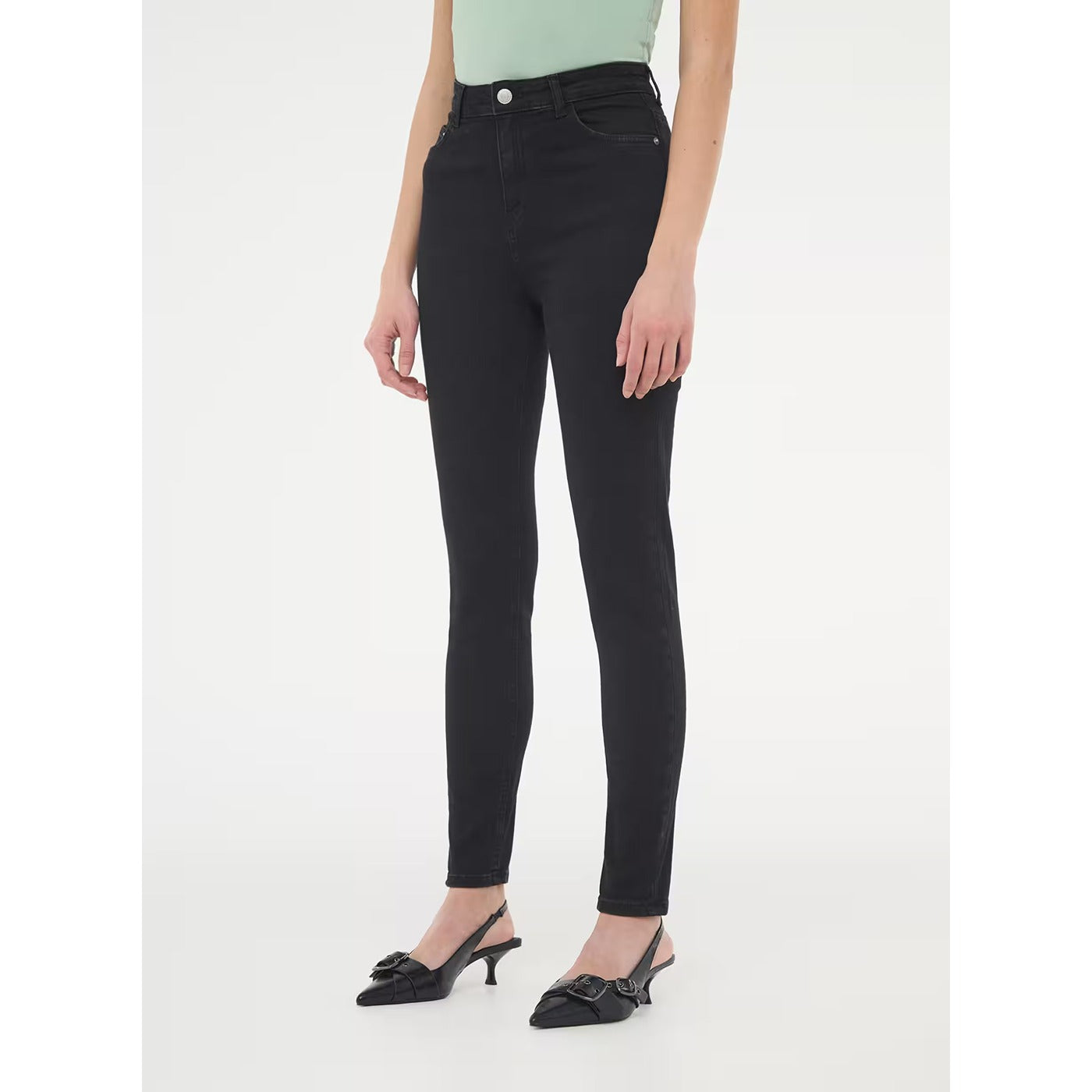 Black High Waisted Skinny Jeans | Montivo Pakistan