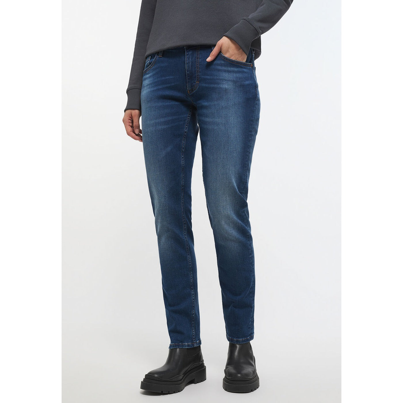 Blue High Rise Slim Jeans | Montivo Pakistan