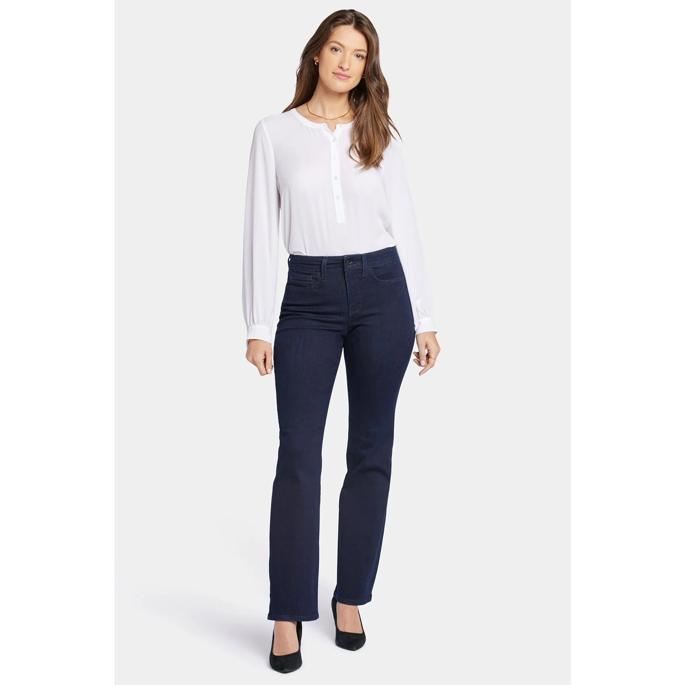 Blue Rinse Wash Slim Flare Jeans | Montivo Pakistan