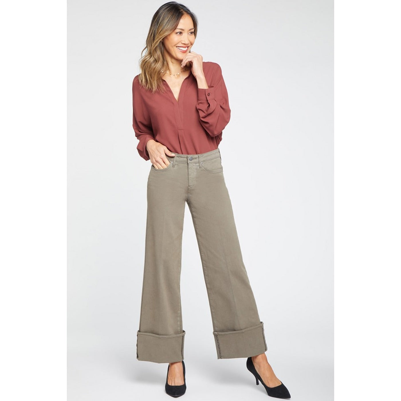 Ripe Olive Wide Leg Jeans | Montivo Pakistan