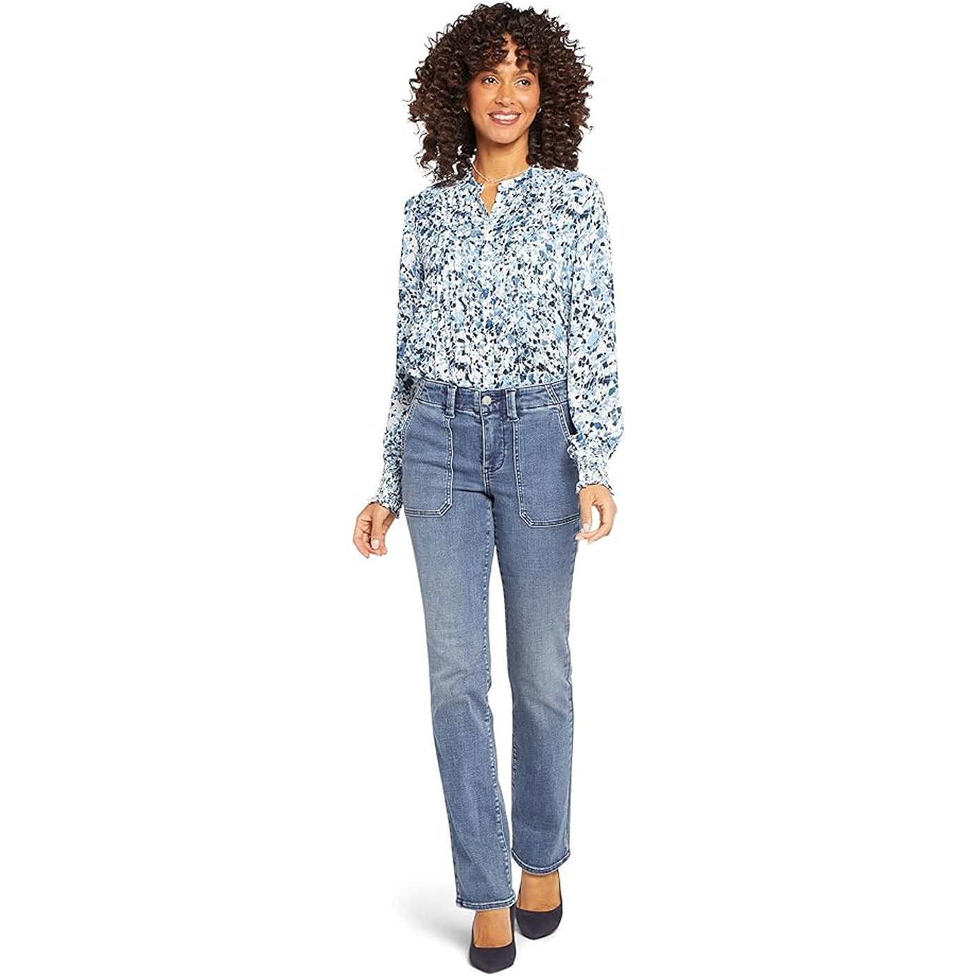 Blue Straight Leg Utility Pocket Jeans | Montivo Pakistan