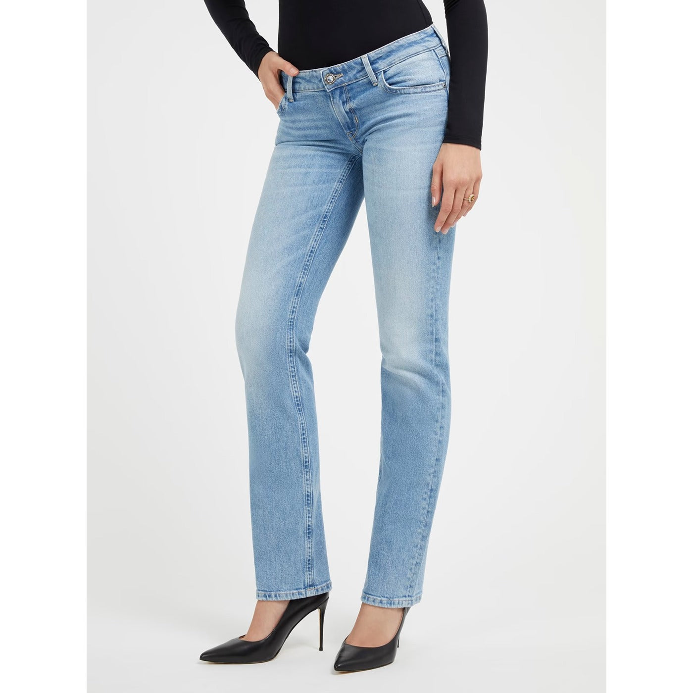 Light Blue Straight Low Rise Jeans | Montivo Pakistan