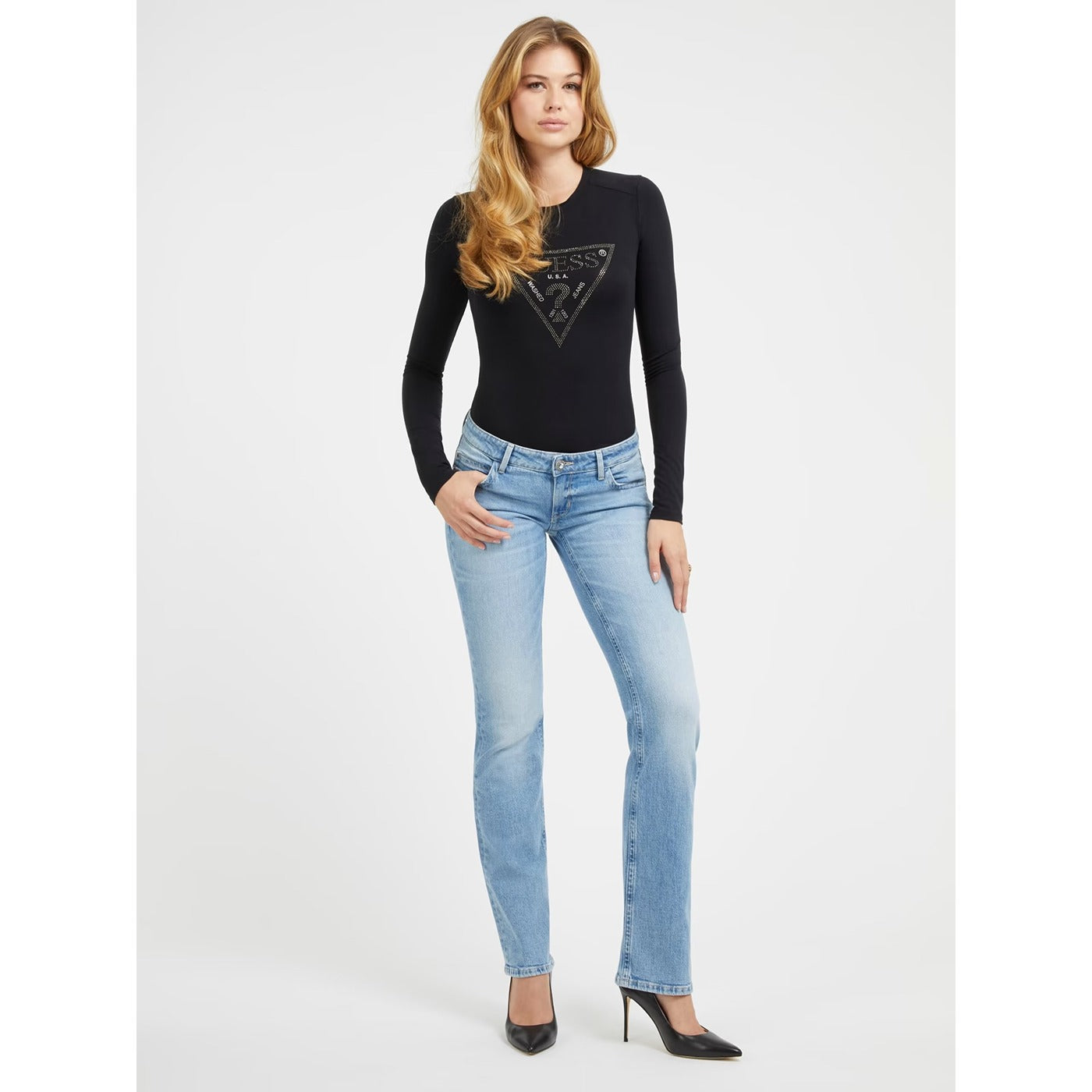 Light Blue Straight Low Rise Jeans | Montivo Pakistan