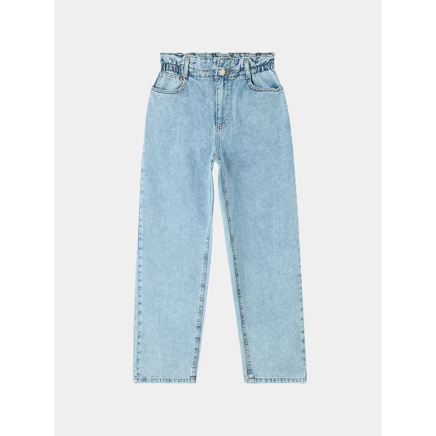 Light Blue Paper Bag Mom Jeans | Montivo Pakistan
