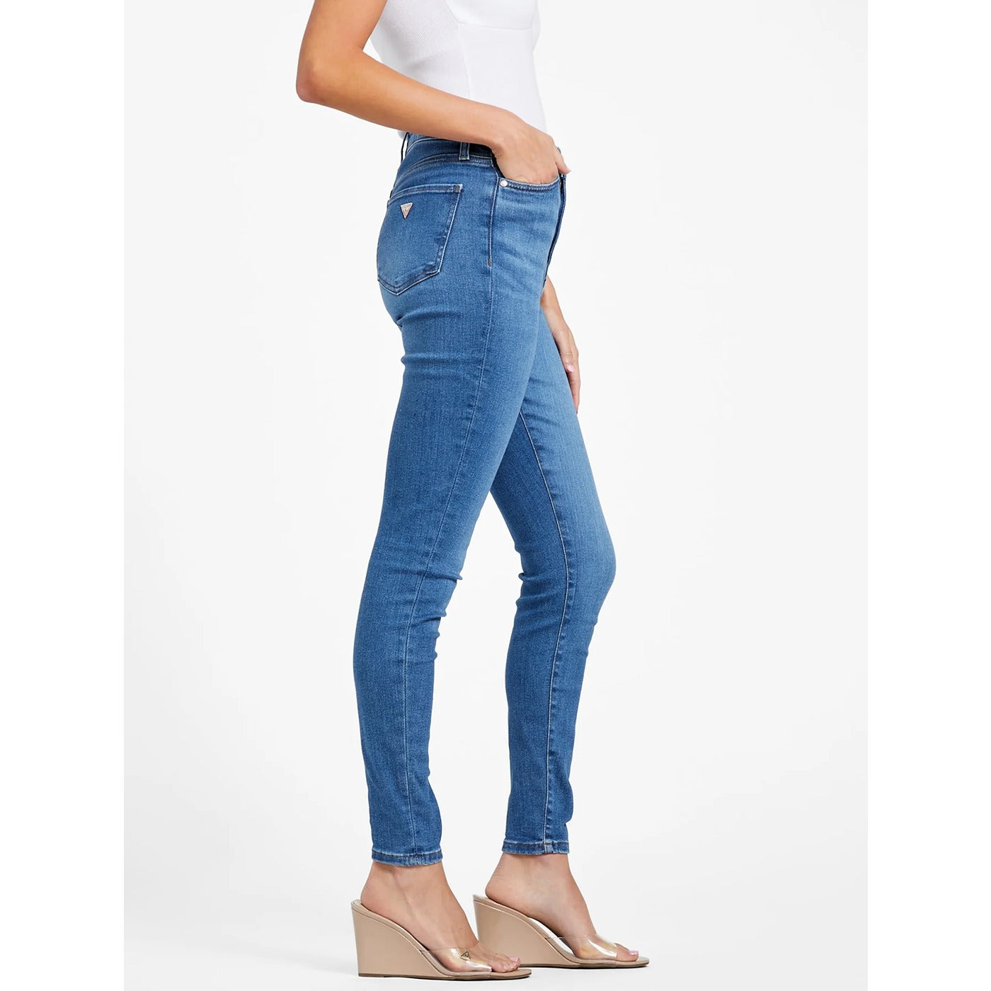 Mid Blue High Rise Skinny Jeans | Montivo Pakistan