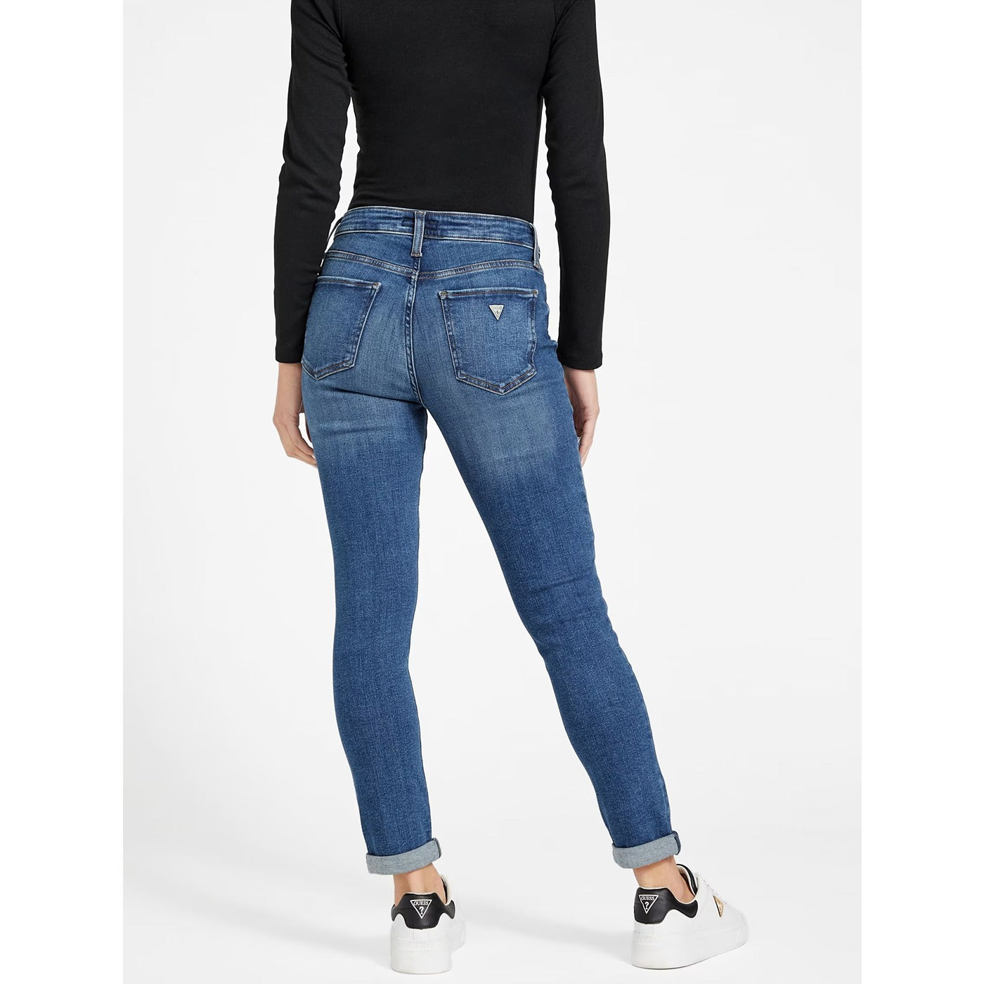 Blue Mid Rise Ripped Skinny Jeans | Montivo Pakistan