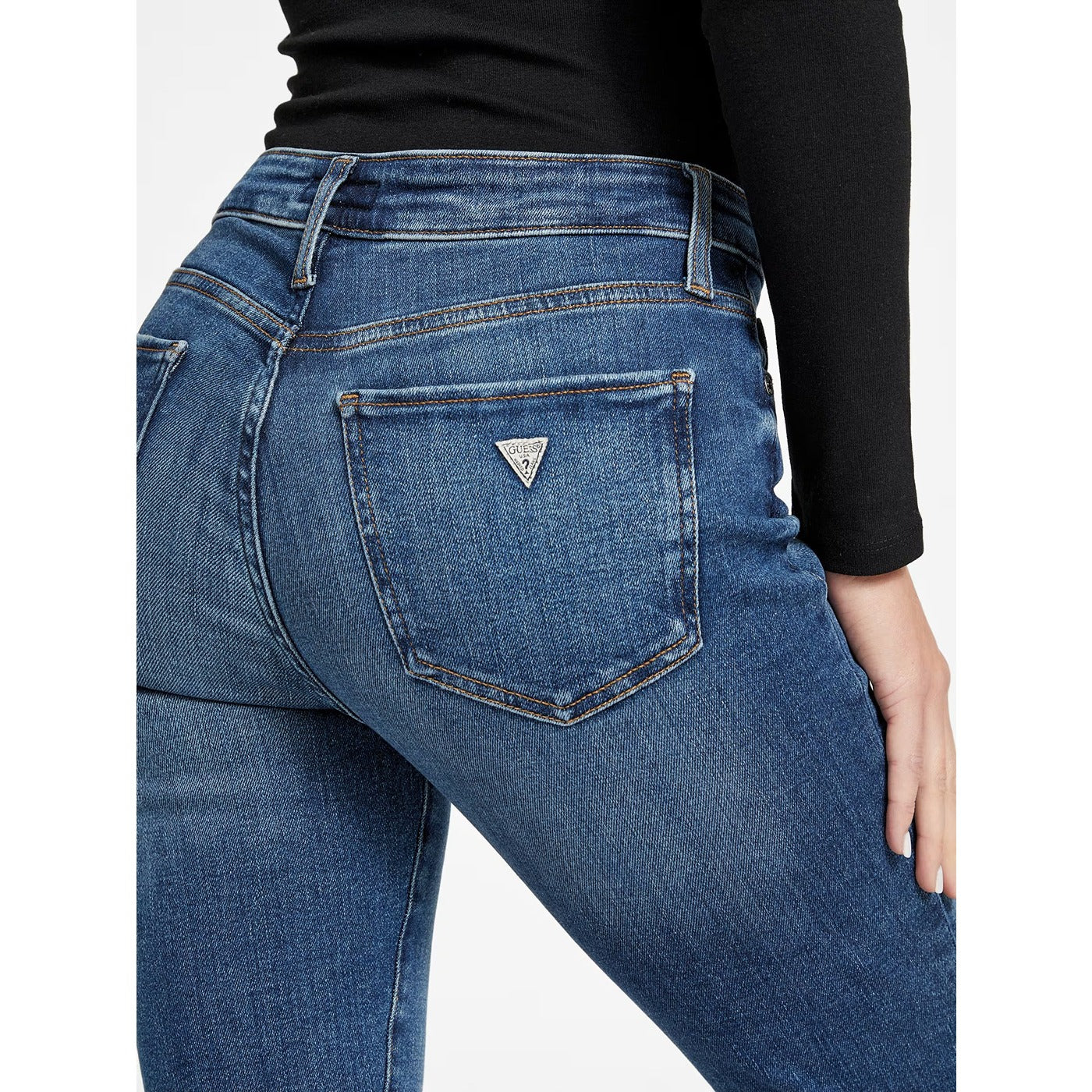 Blue Mid Rise Ripped Skinny Jeans | Montivo Pakistan